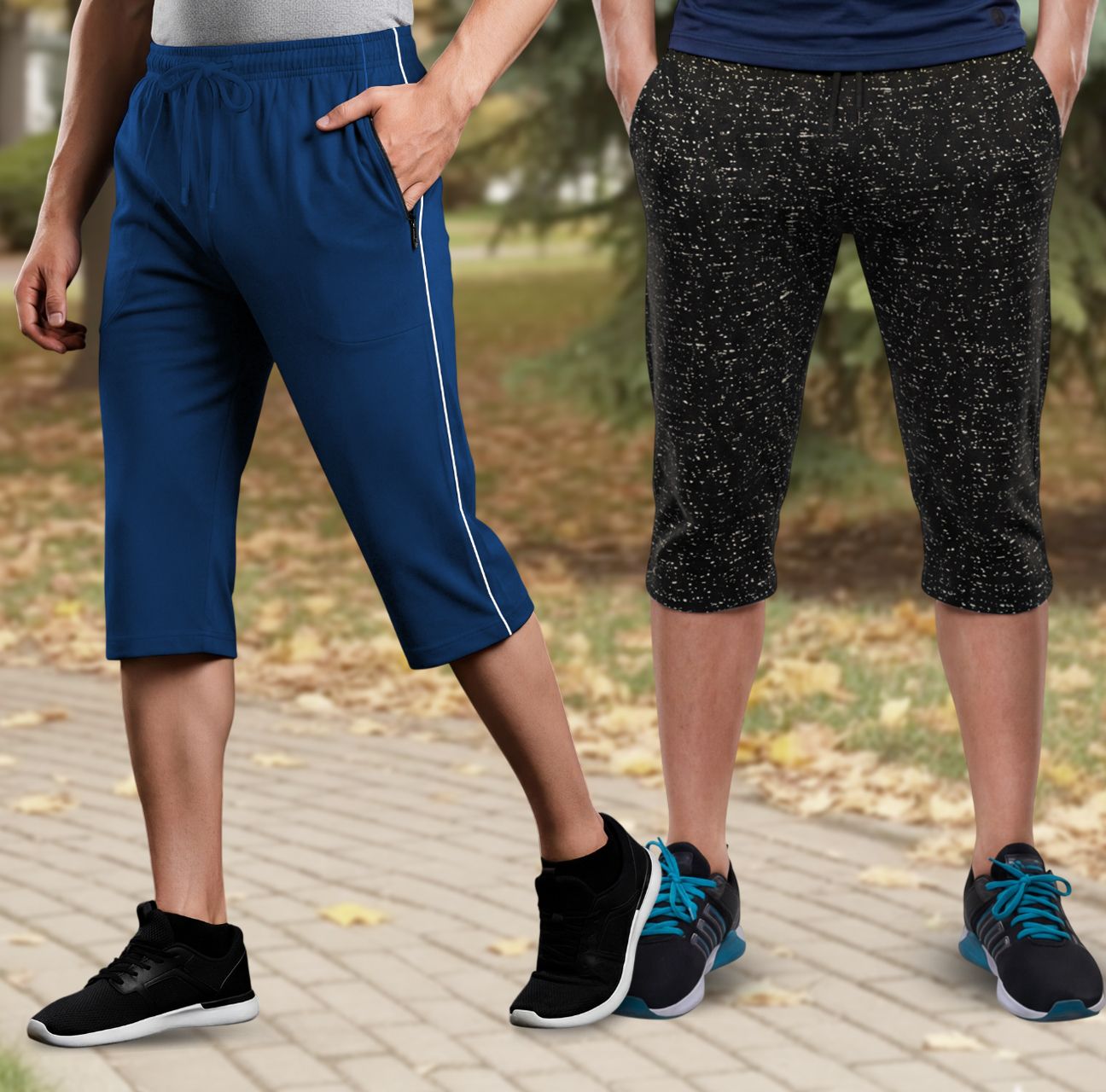 feel track Solid, Printed Men Three Fourths-picture-28