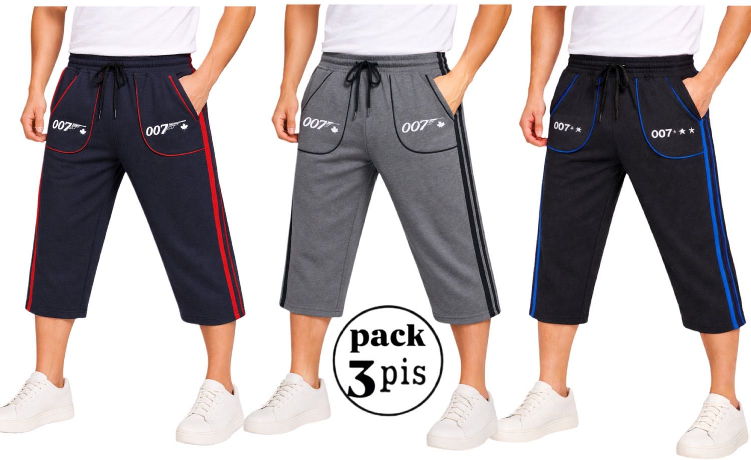 maltis textile Solid Men Three Fourths-picture-34