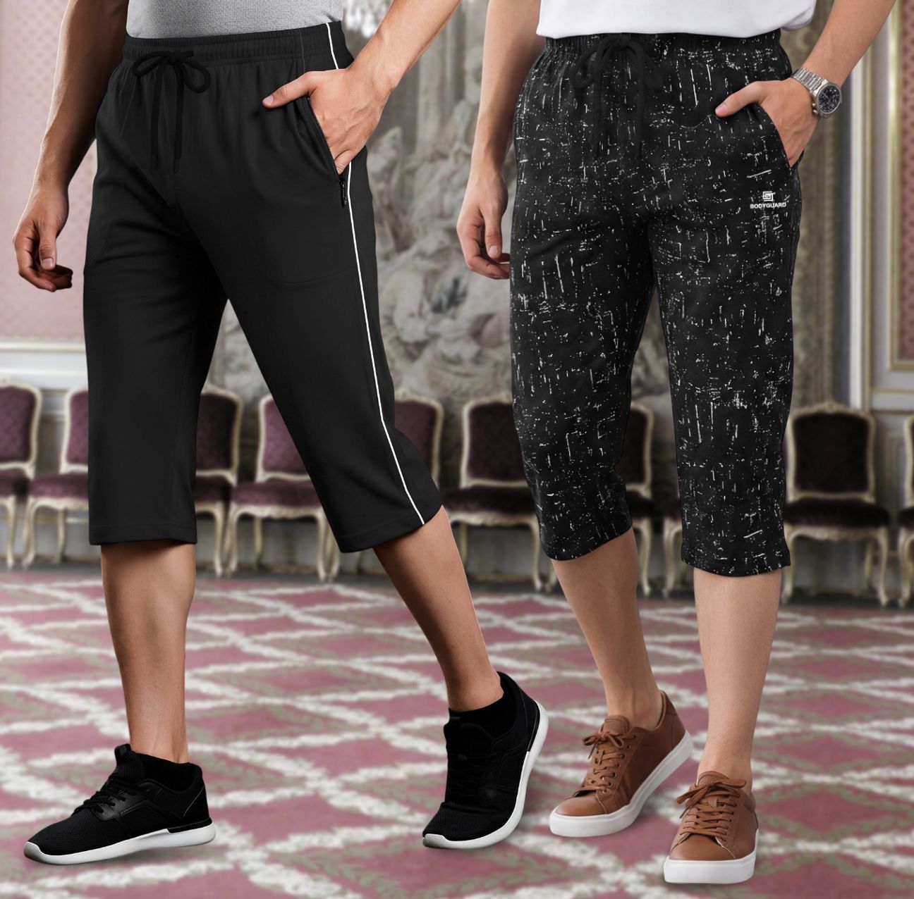 feel track Printed Men Three Fourths-picture-27