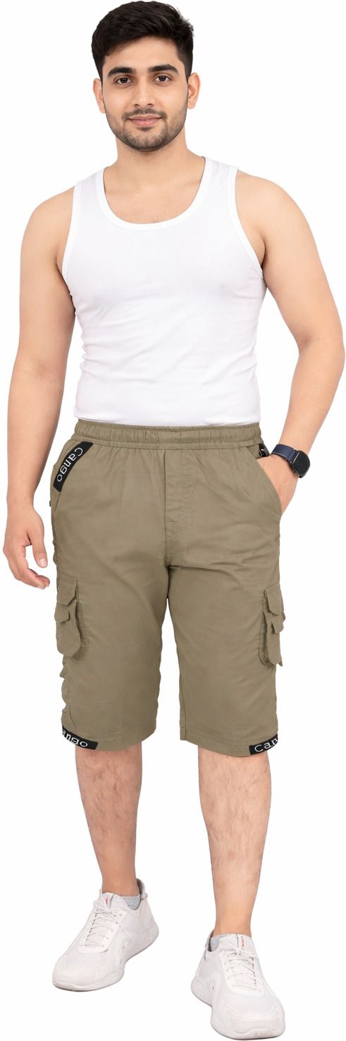 shree yamuna prints Solid Men Three Fourths-picture-2