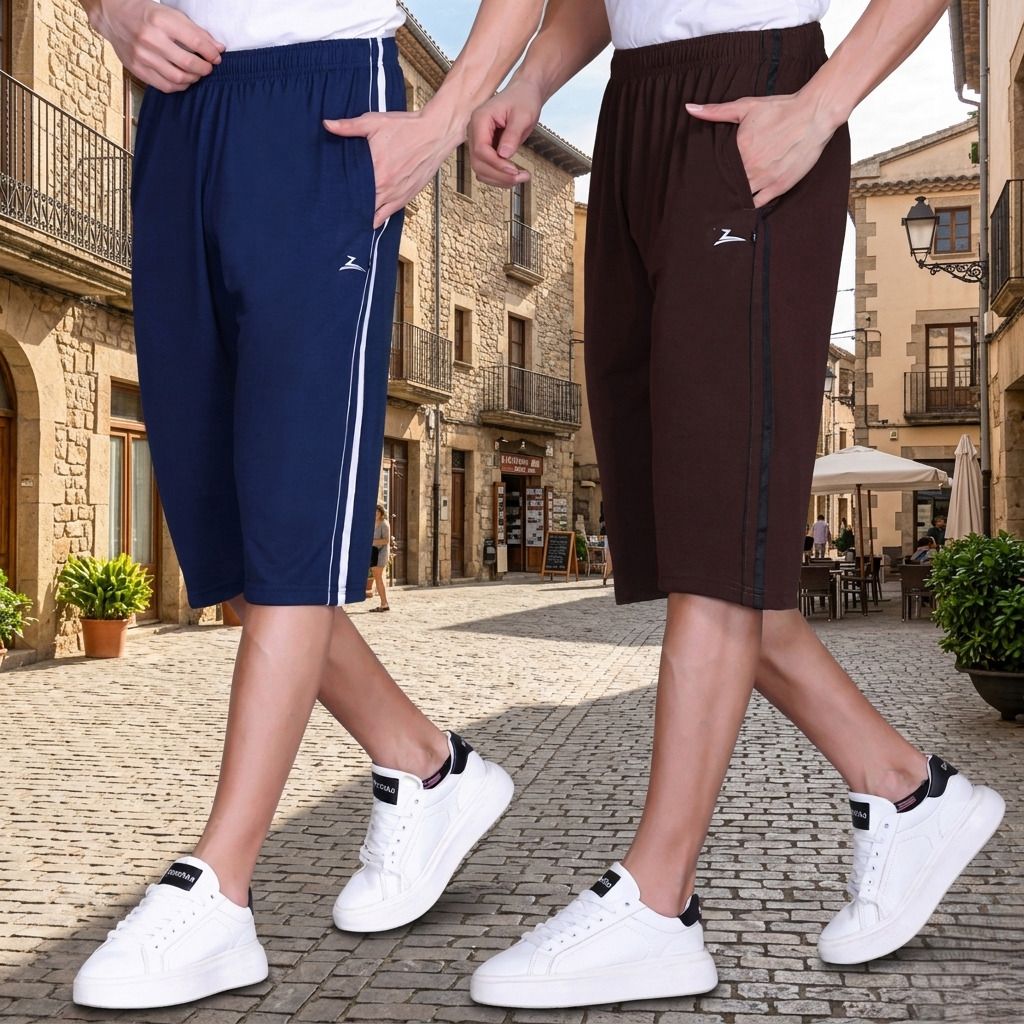 zeffit Striped Men Three Fourths-picture-15