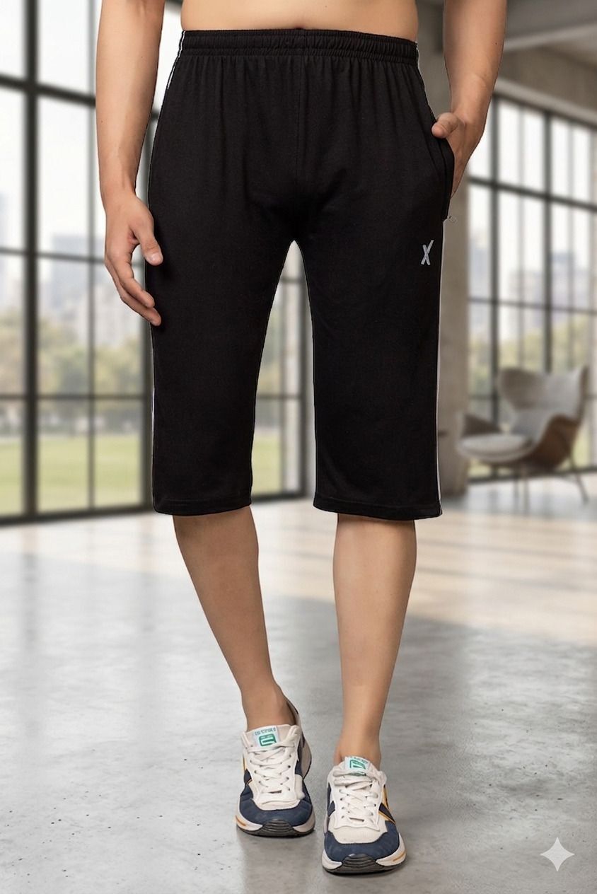 feel trackk Solid Men Three Fourths-picture-32