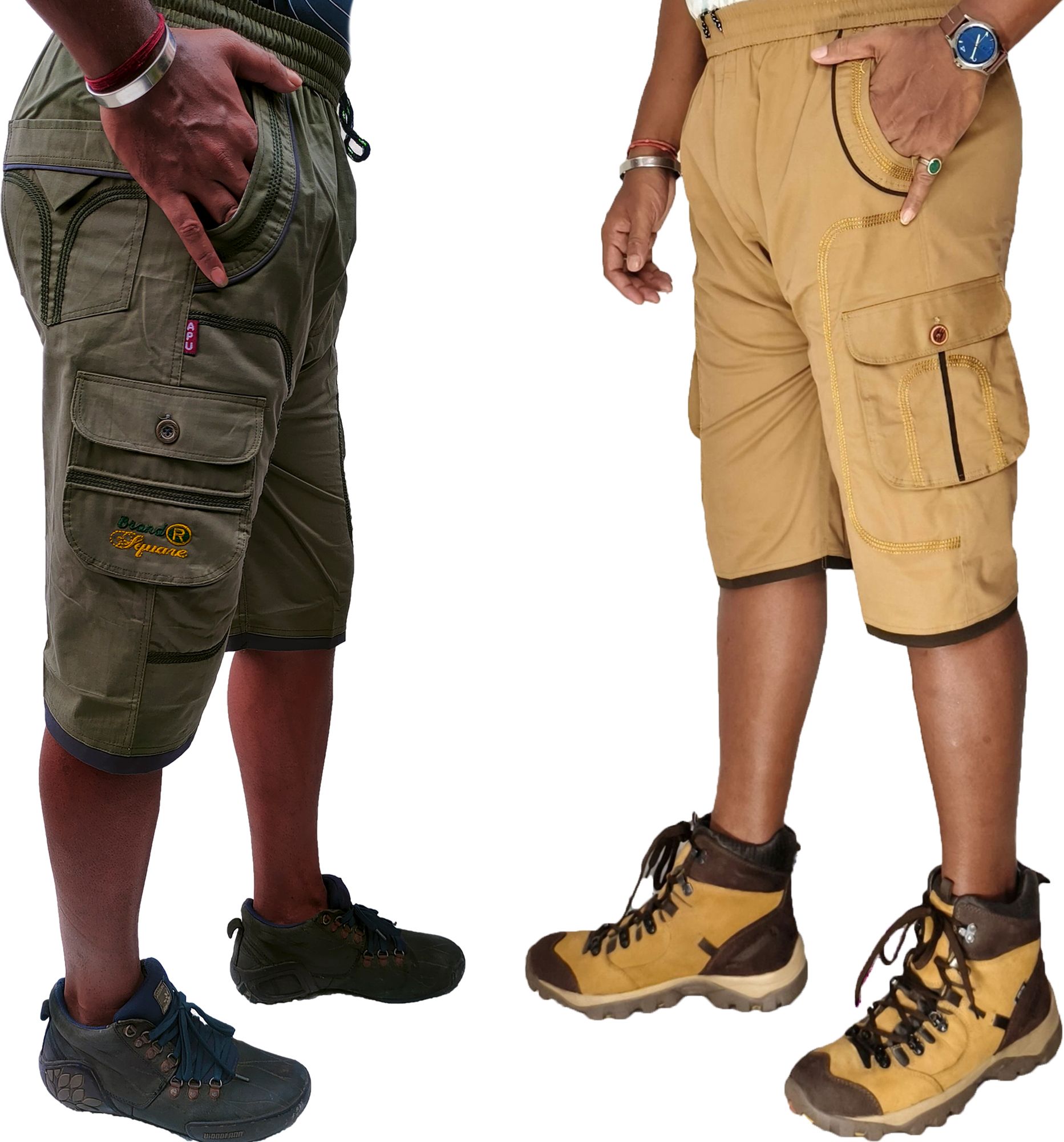 jahu fashion Self Design Men Three Fourths-picture-10