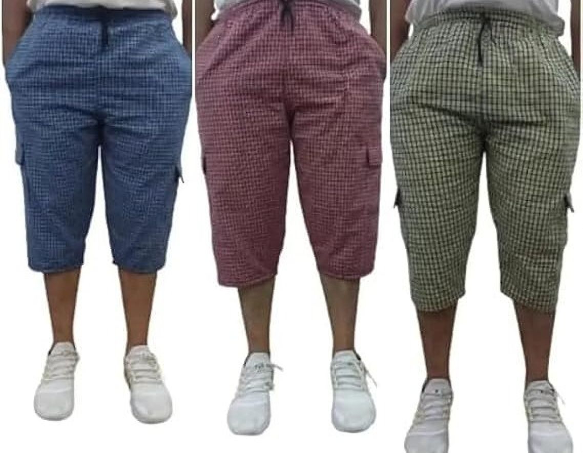 finefashion Checkered Men Three Fourths-picture-12