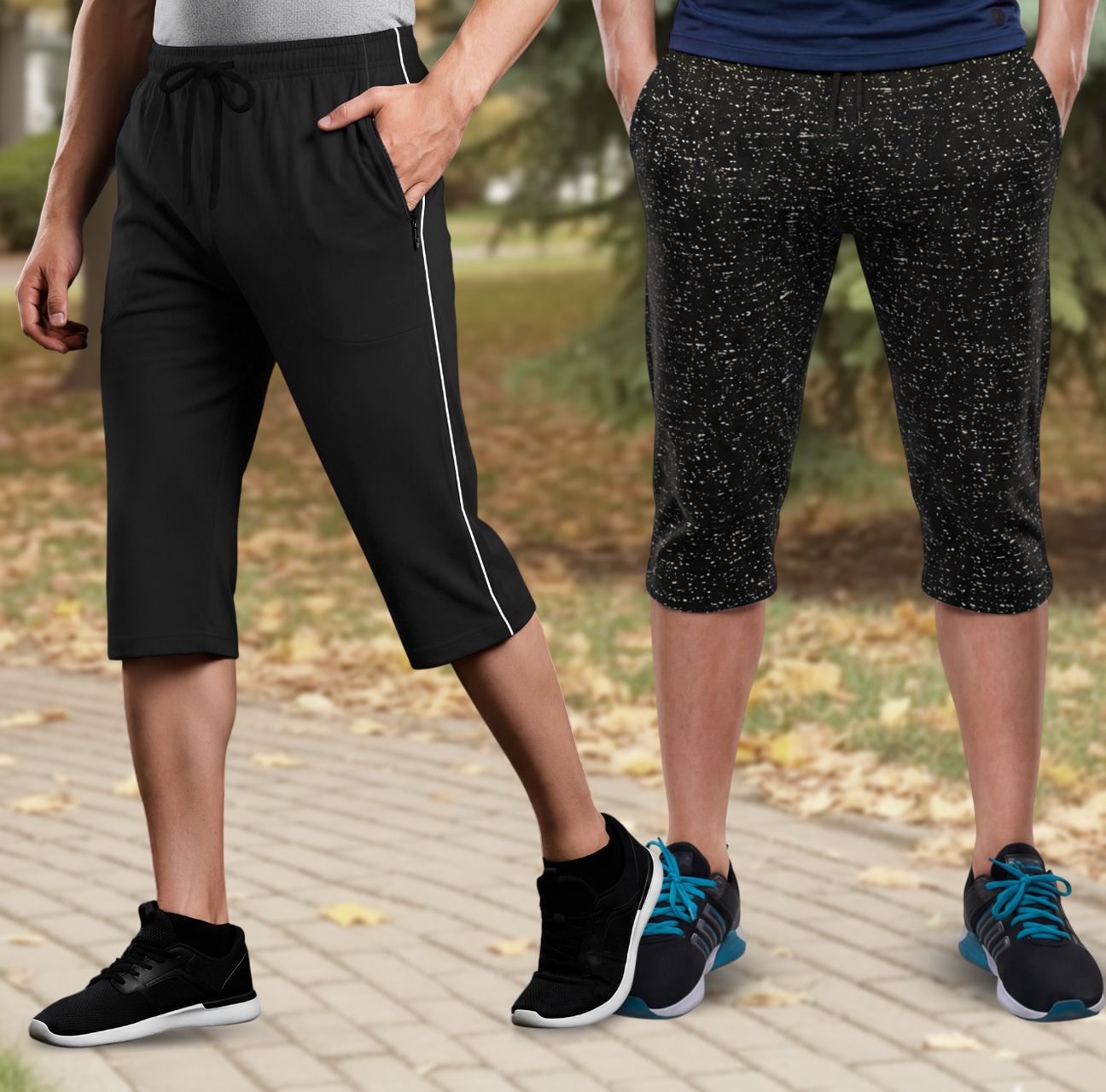 feel track Solid, Printed Men Three Fourths-picture-21