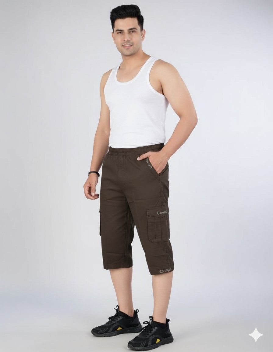 maheen fashion Solid Men Three Fourths-picture-36