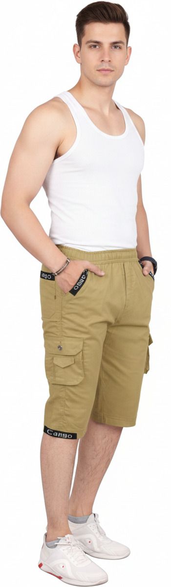 shree yamuna prints Solid Men Three Fourths-picture-3