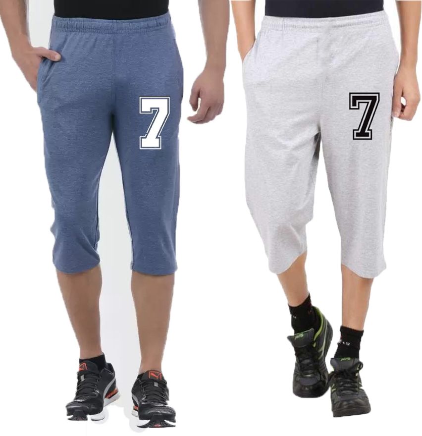 Graphic Print Men Three Fourths