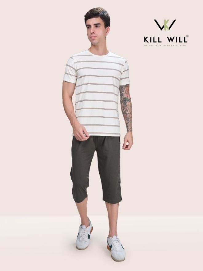 killwill Striped Men Three Fourths-picture-40