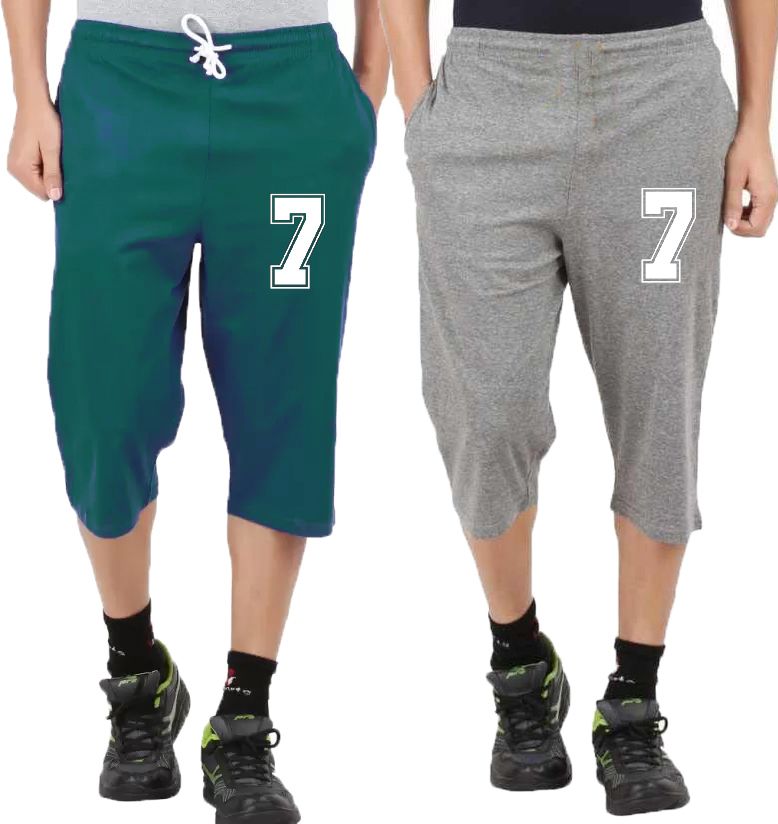 Graphic Print Men Three Fourths