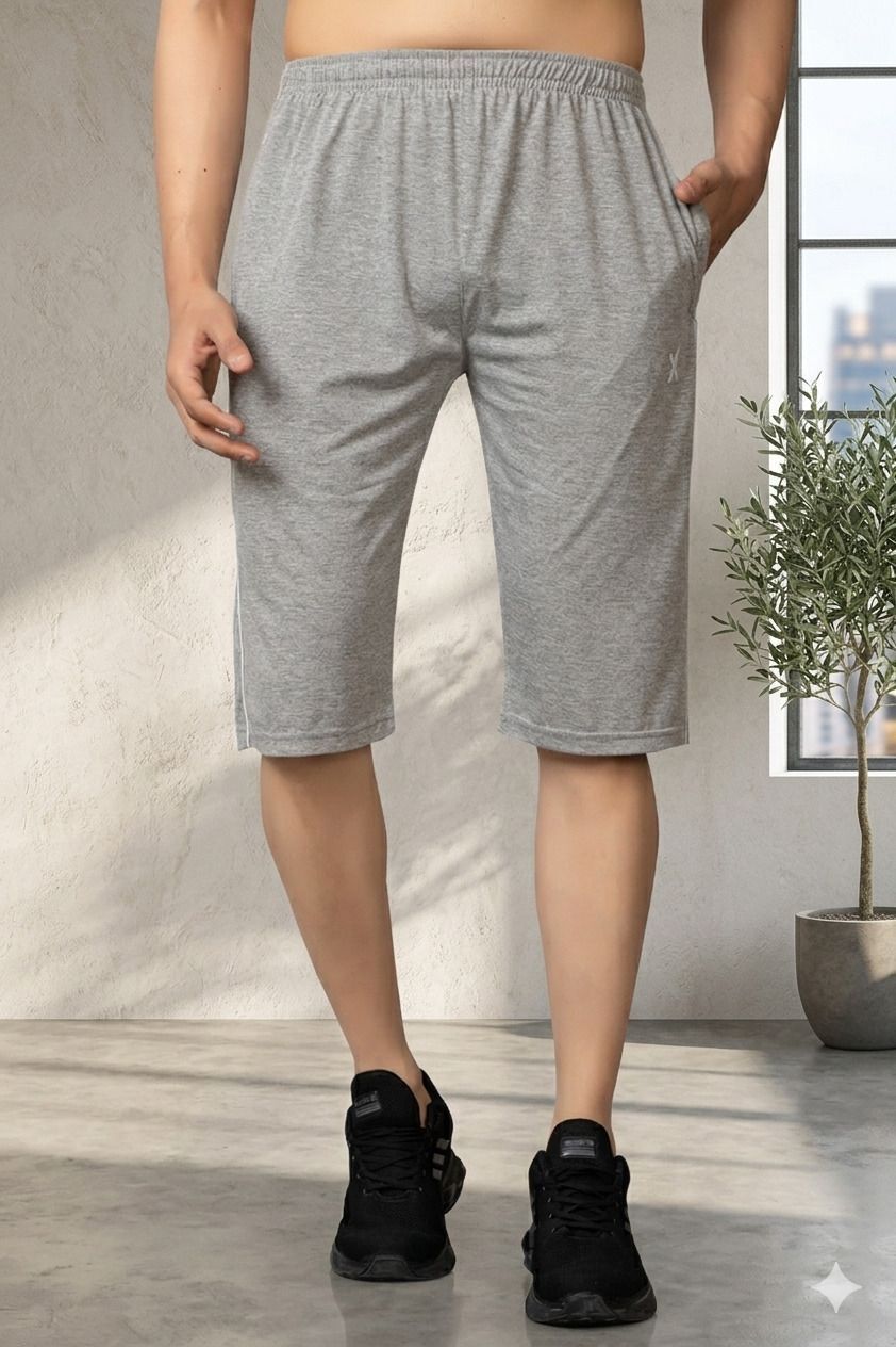 feel trackk Solid Men Three Fourths-picture-29