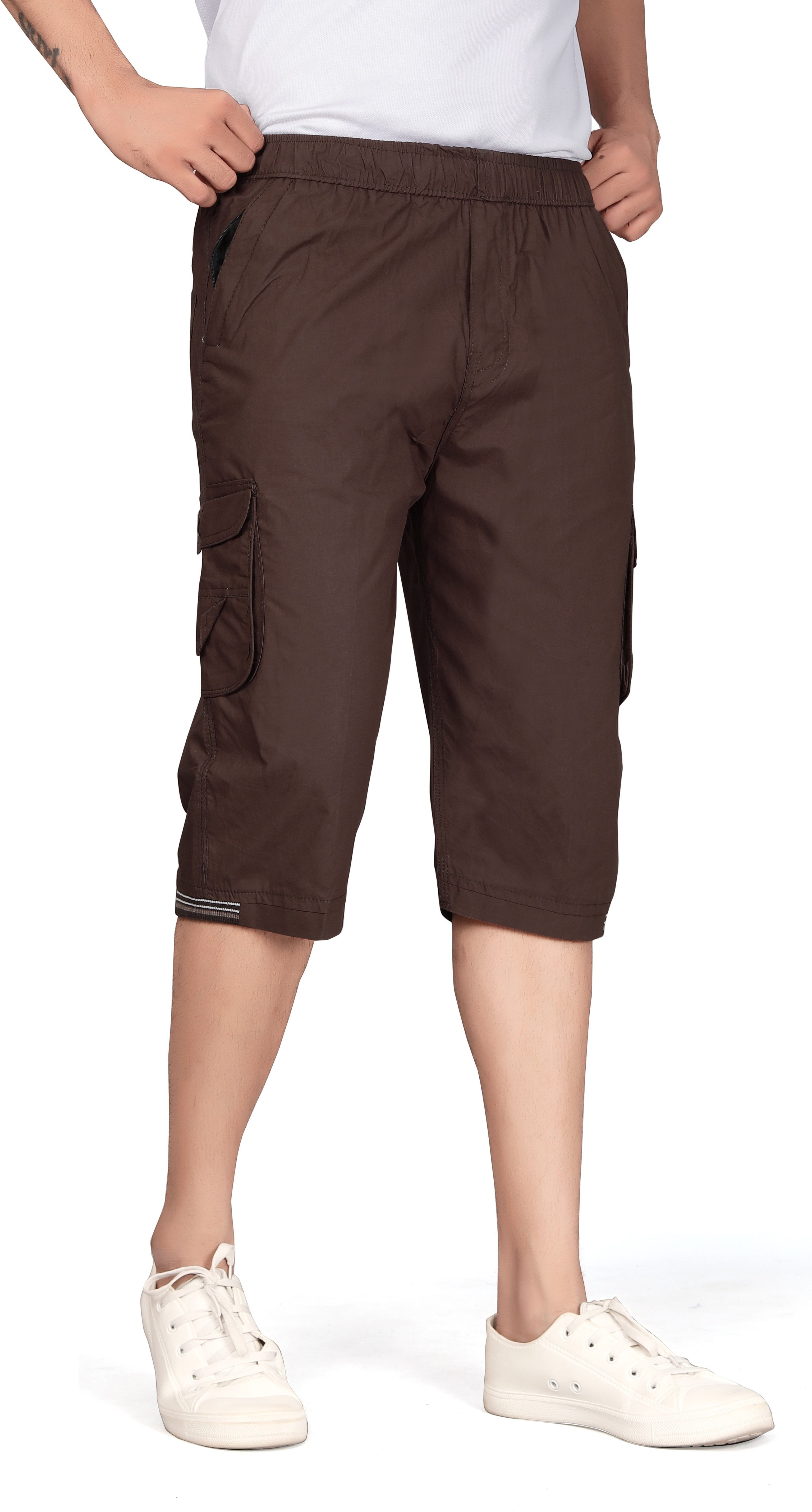 balvik fashion Solid Men Three Fourths-picture-29