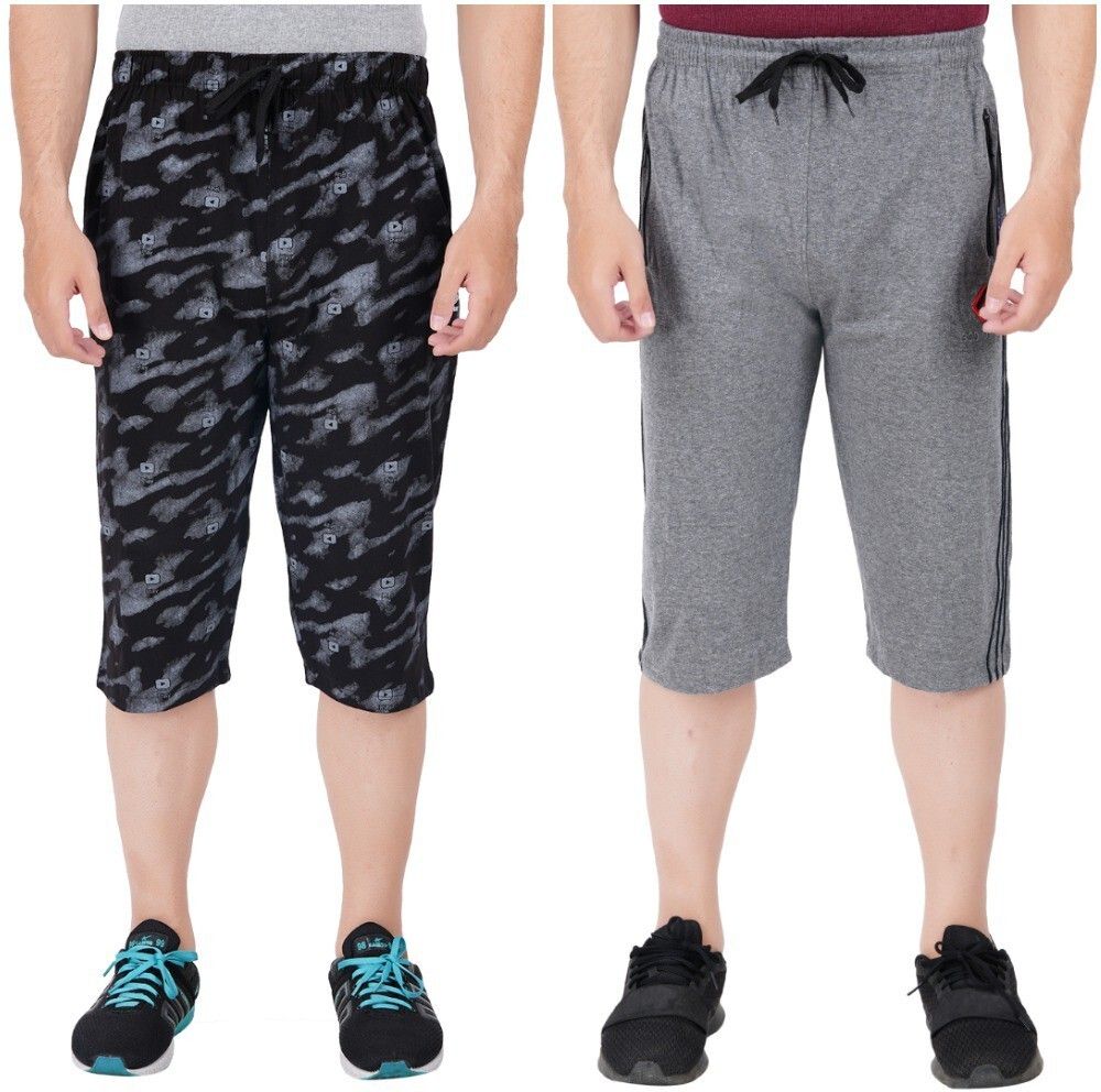 feel track Printed, Solid Men Three Fourths-picture-13