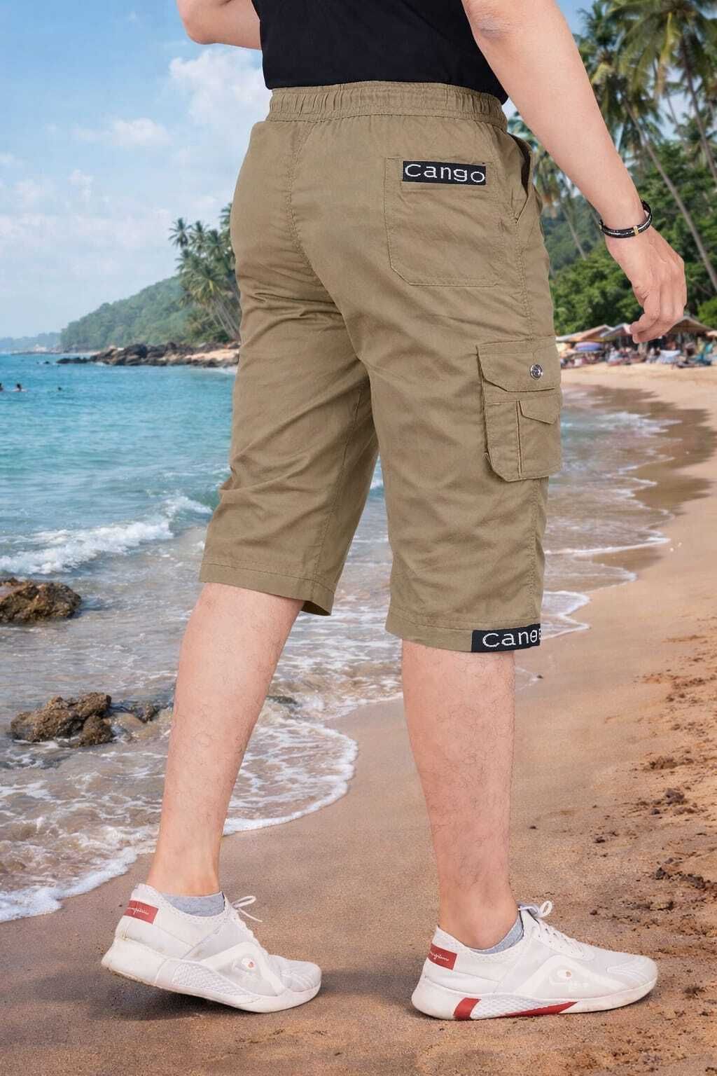 jention Solid Men Three Fourths-picture-1