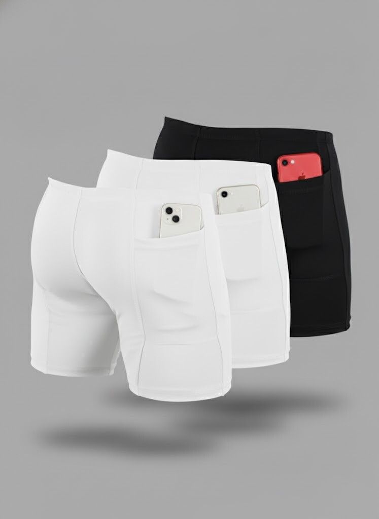 troopline Solid Men White, White, Black Tights-picture-25