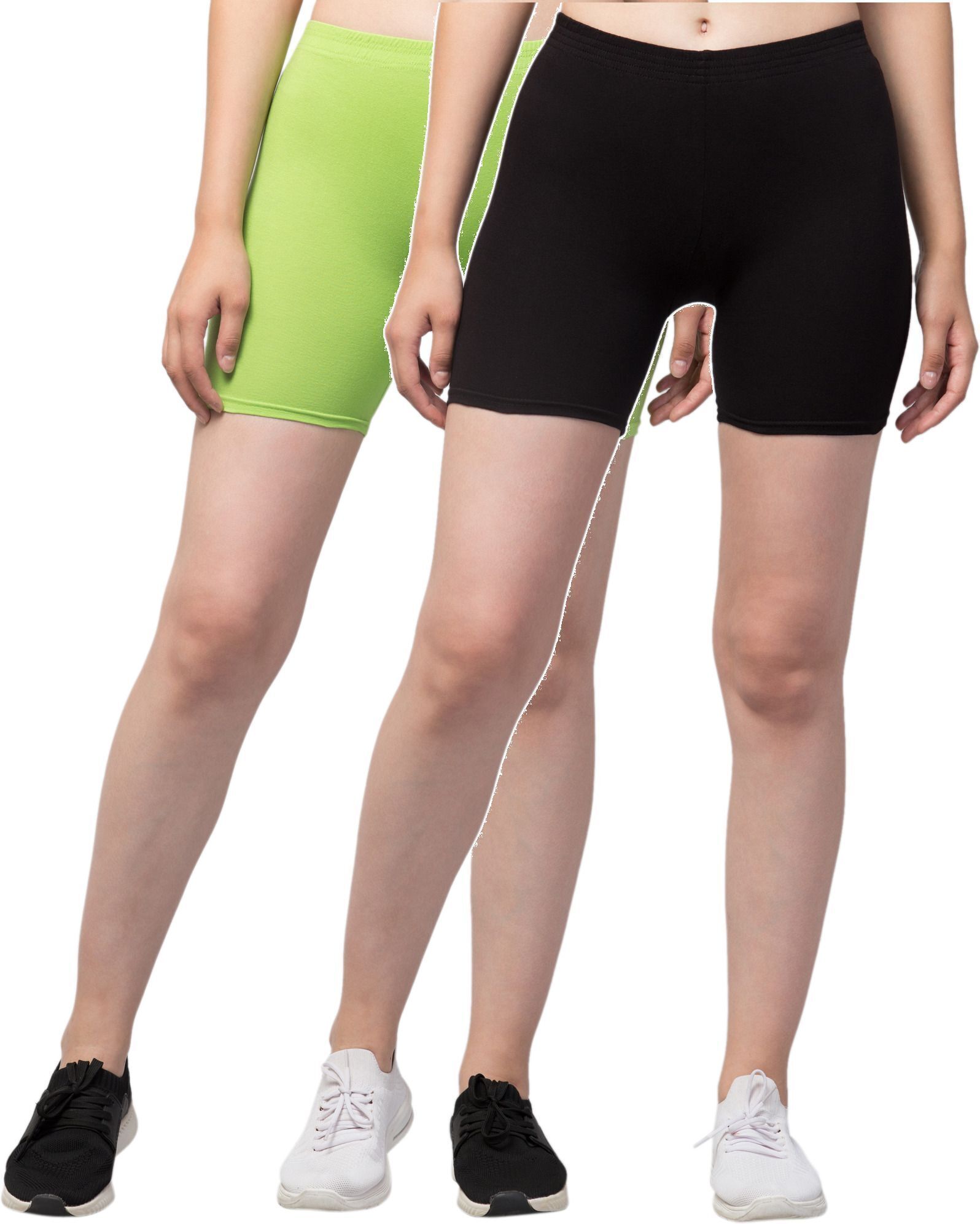 Solid Women Black, Light Green Tights-image-46