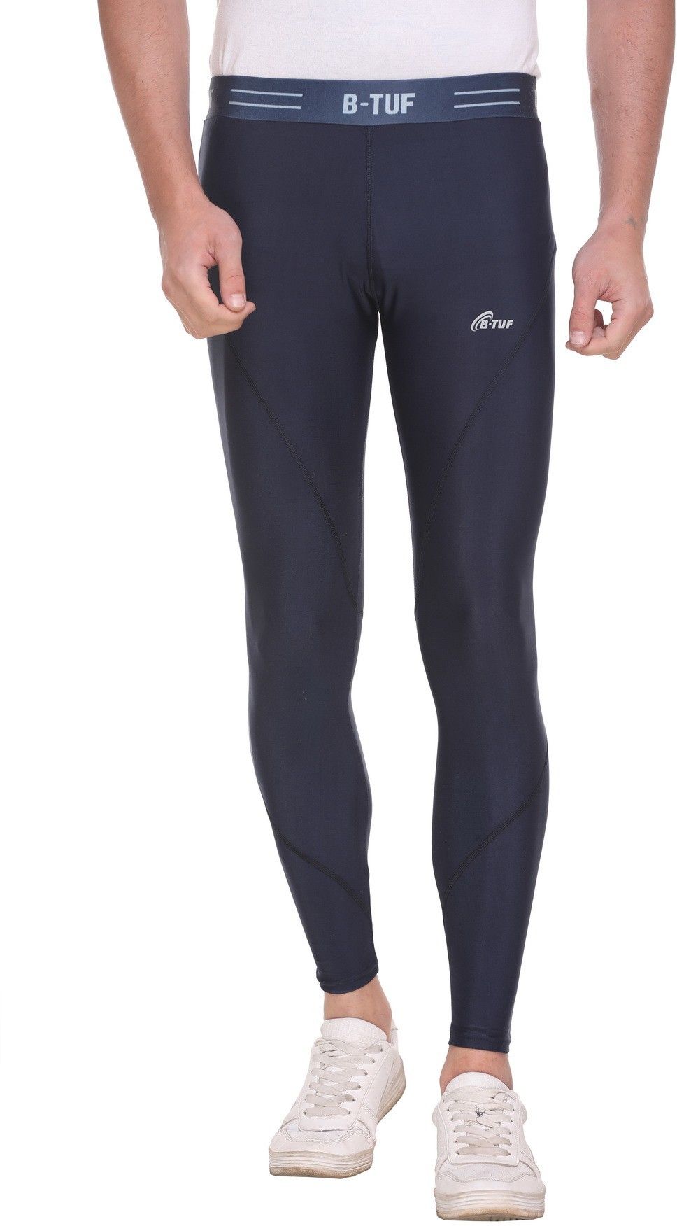 Solid Men Blue Tights-image-46