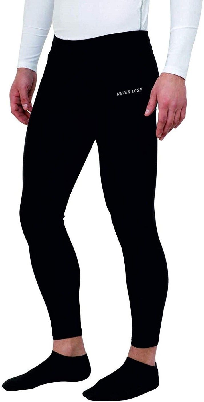 never lose Solid Men Black Tights-picture-17