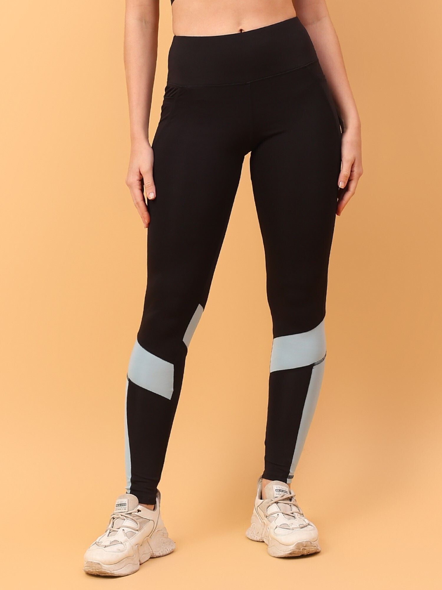 Color Block Women Black Tights-image-44