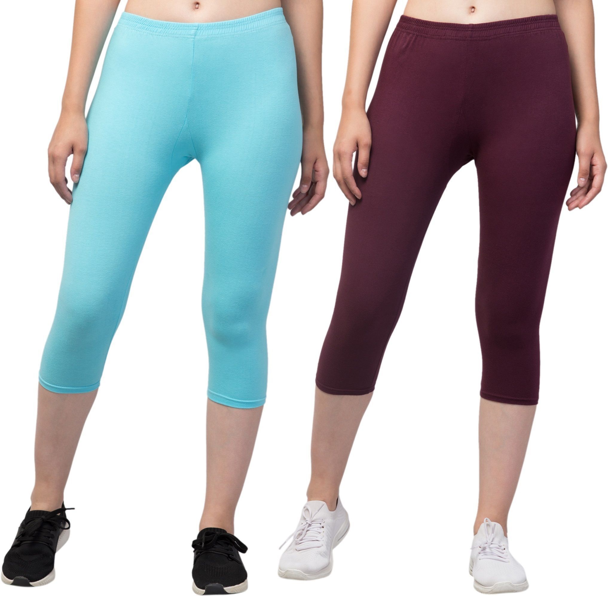 vishwakarma trends Solid Women Light Blue, Purple Tights-picture-37