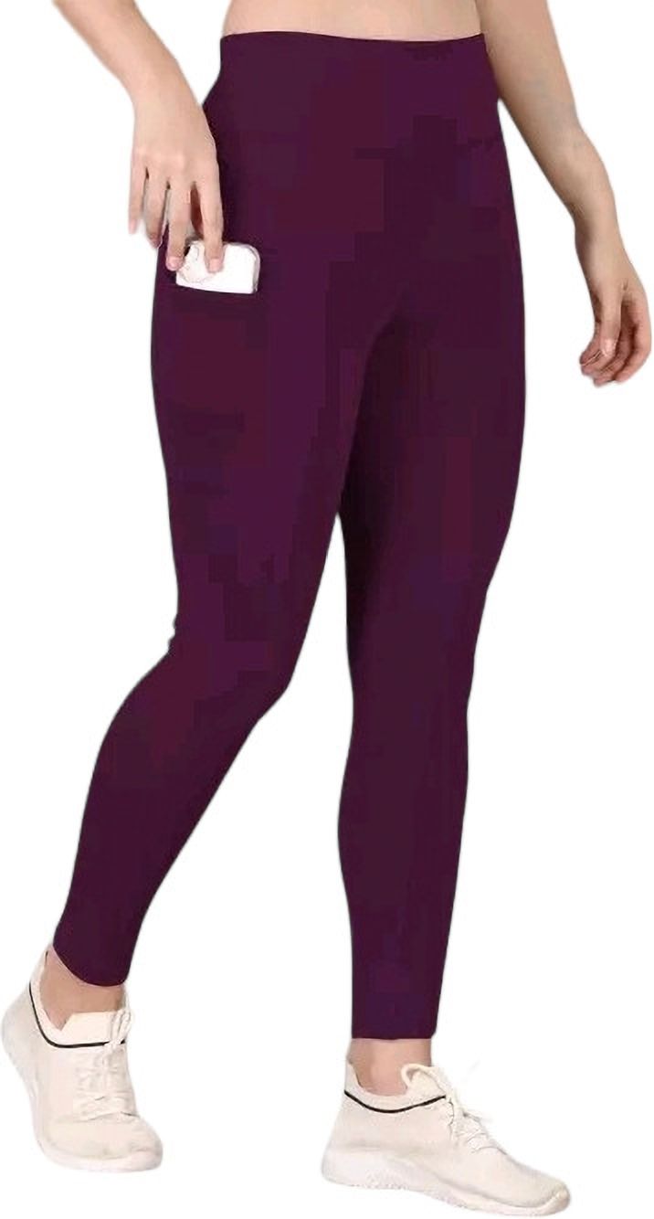 Solid Women Brown Tights-image-19