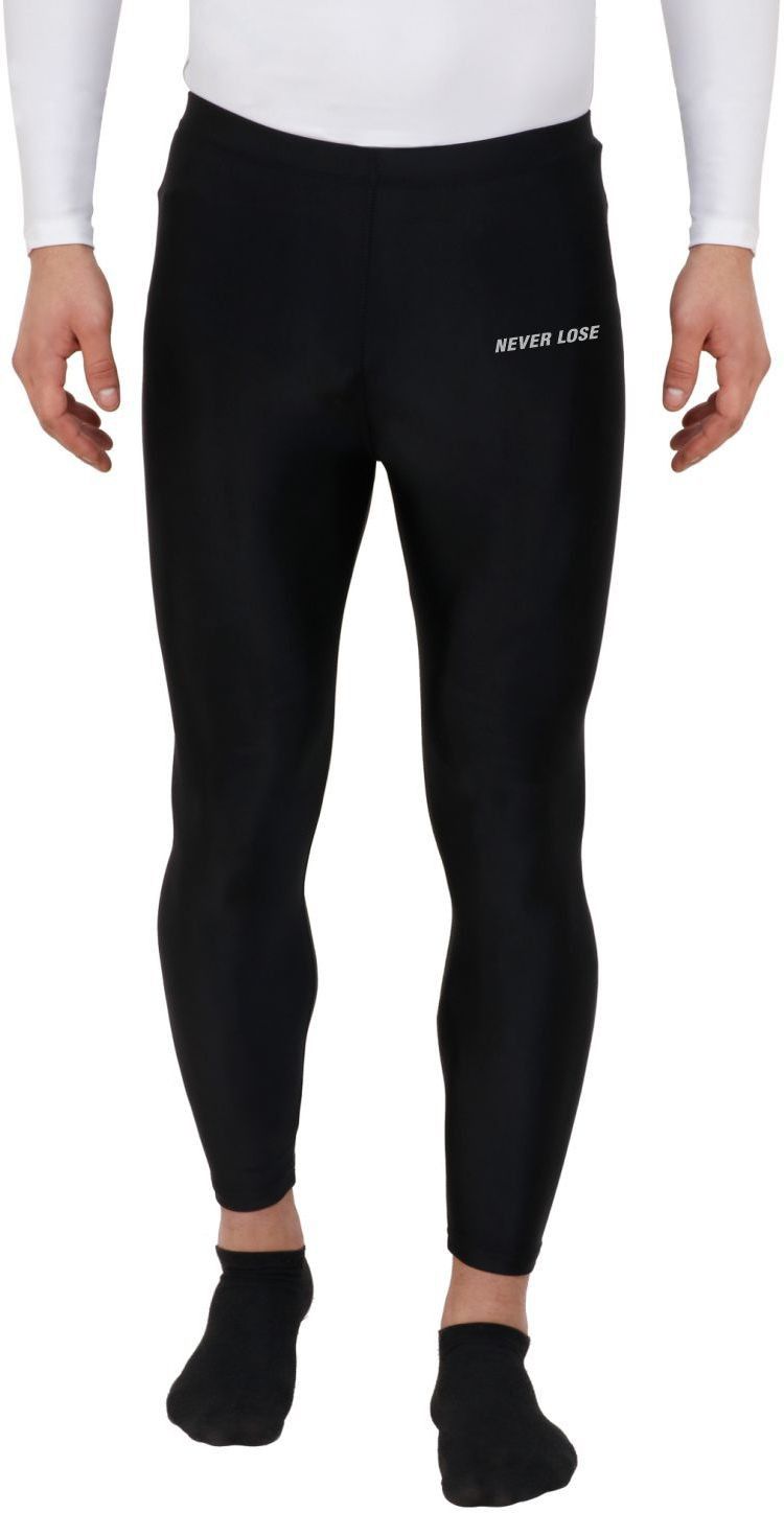 never lose Solid Men Black Tights-picture-33