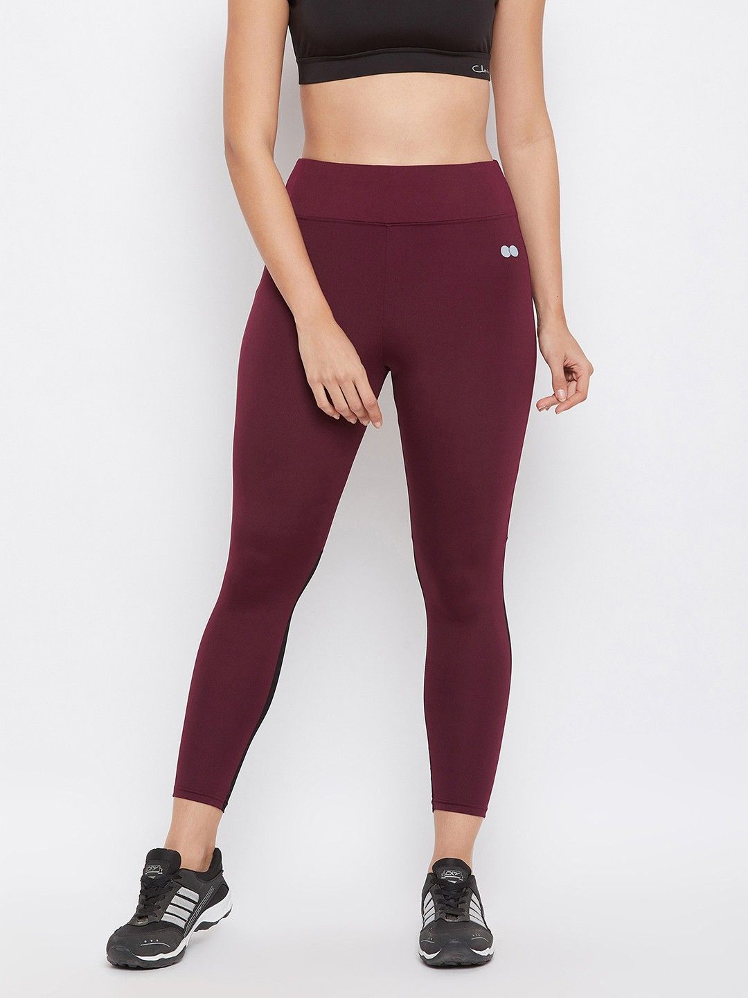 clovia Solid Women Maroon Tights-picture-24