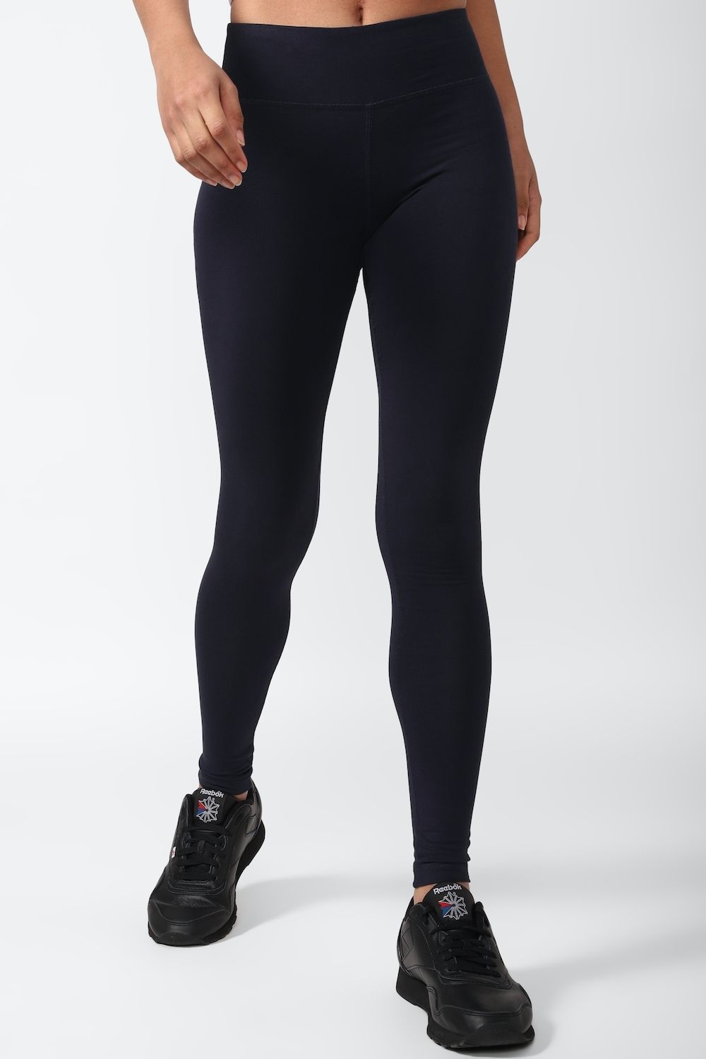 reebok Solid Women Dark Blue Tights-picture-15