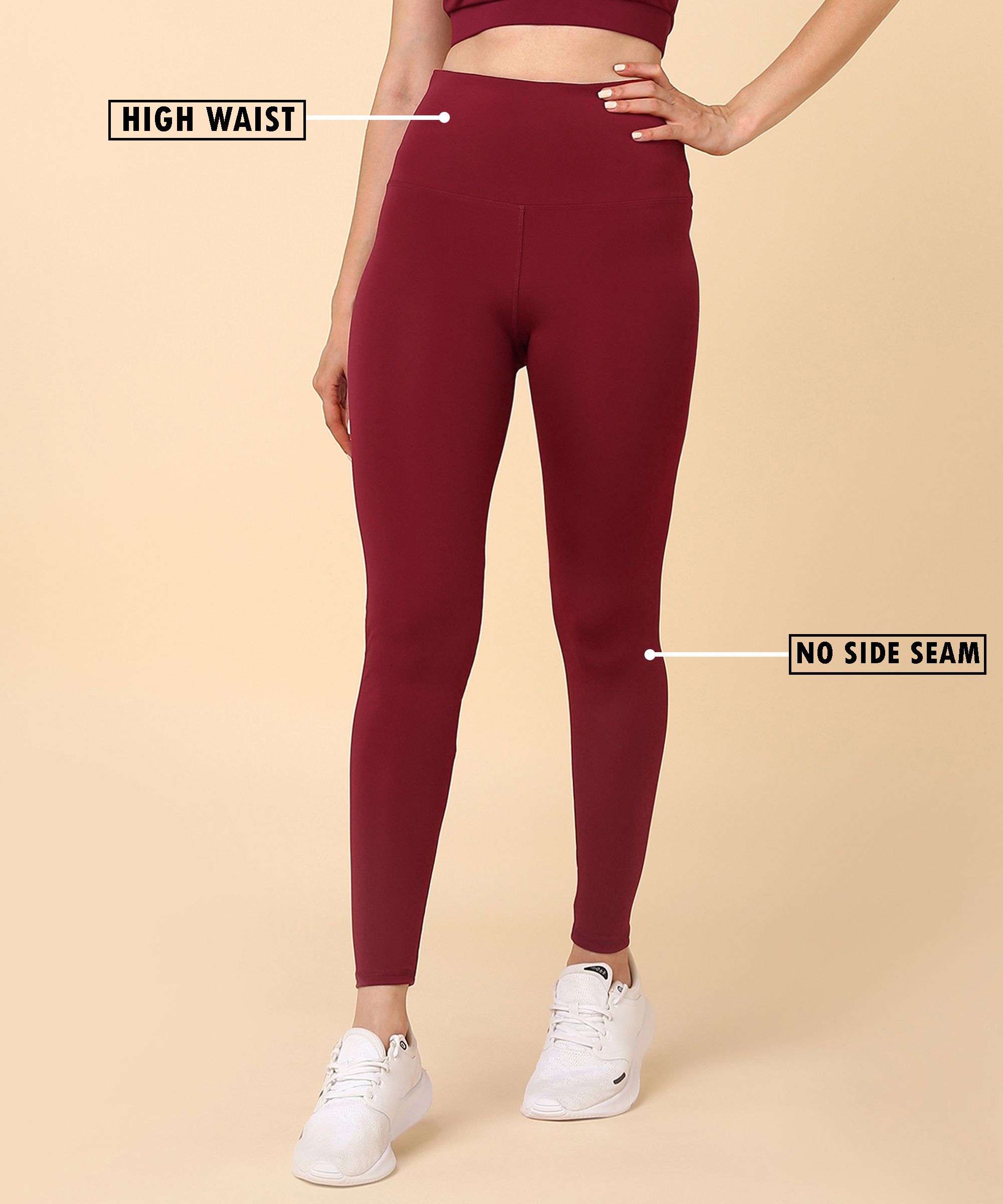 rhino rage Solid Women Maroon Tights-picture-18