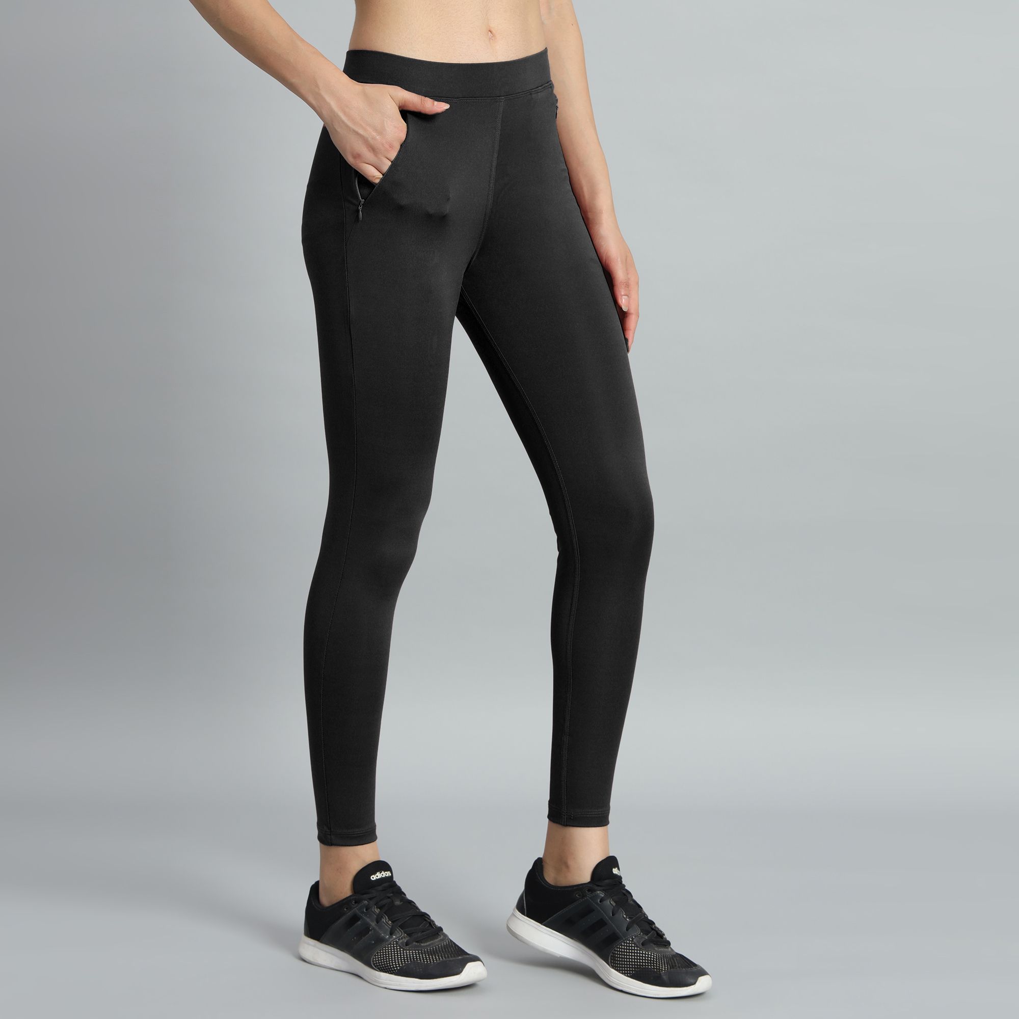adrenex by flipkart Solid Women Black Tights-picture-19