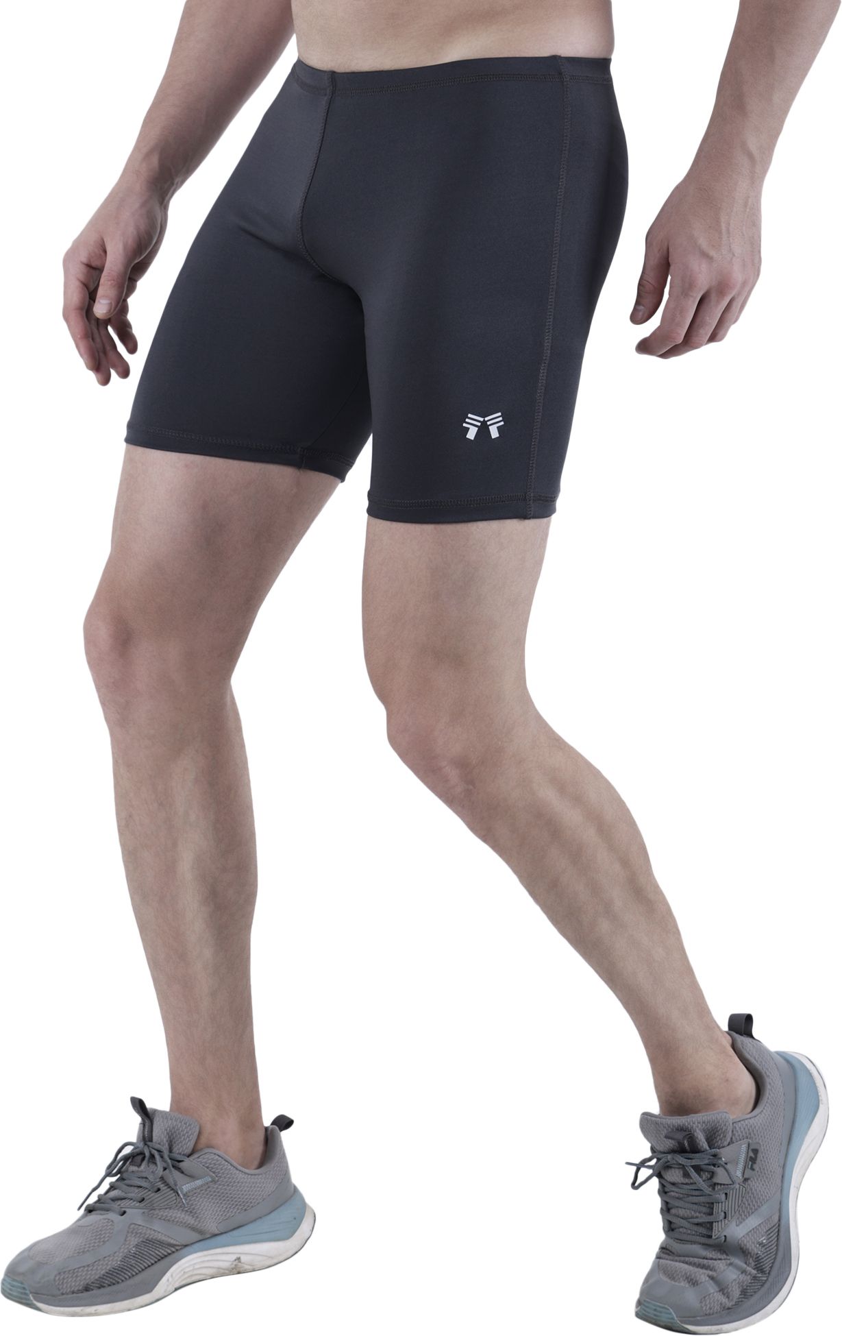 troopline Solid Men Black, Grey Tights-picture-17