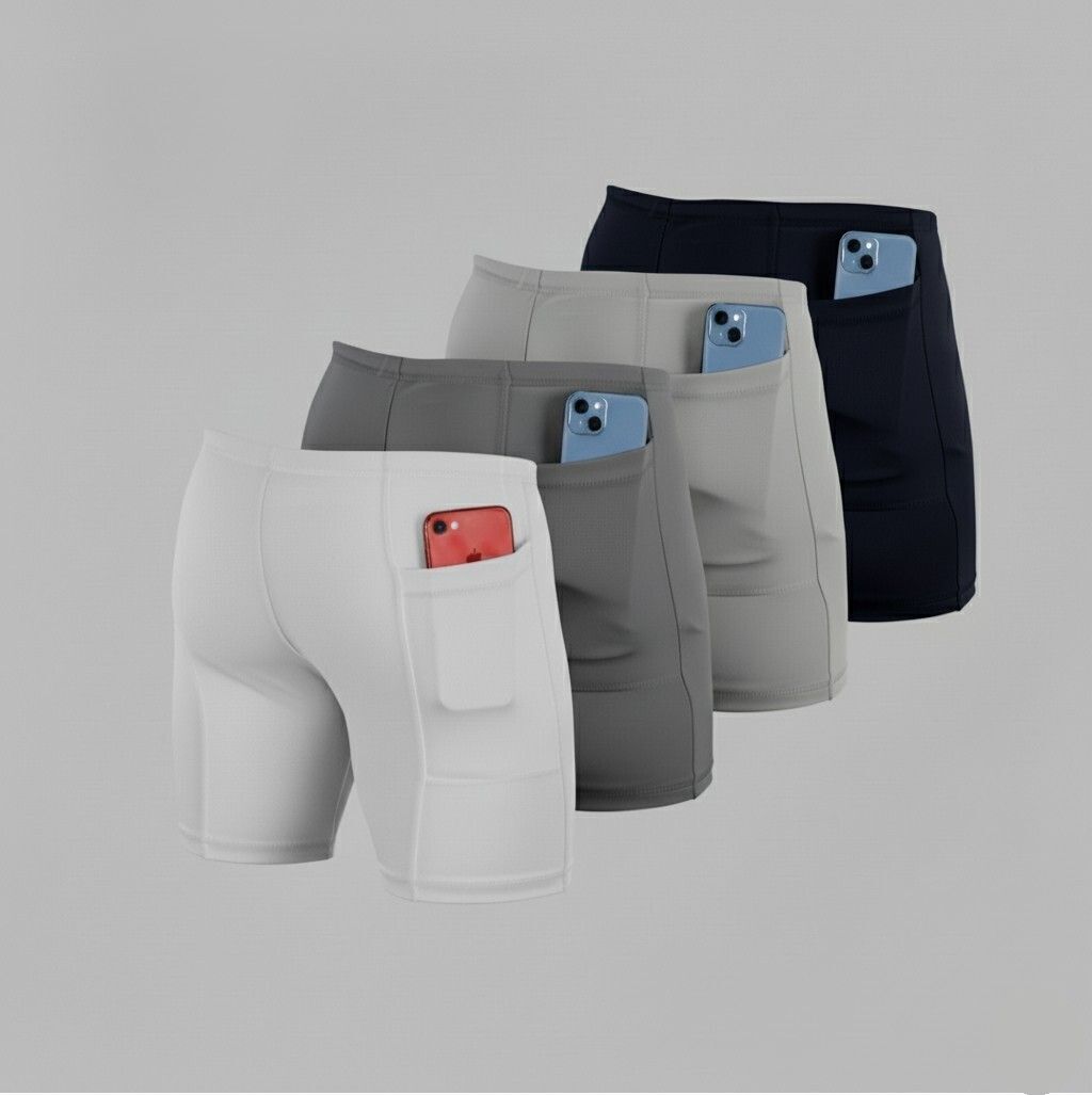 troopline Solid Men White, Grey, Grey, Black Tights-picture-26