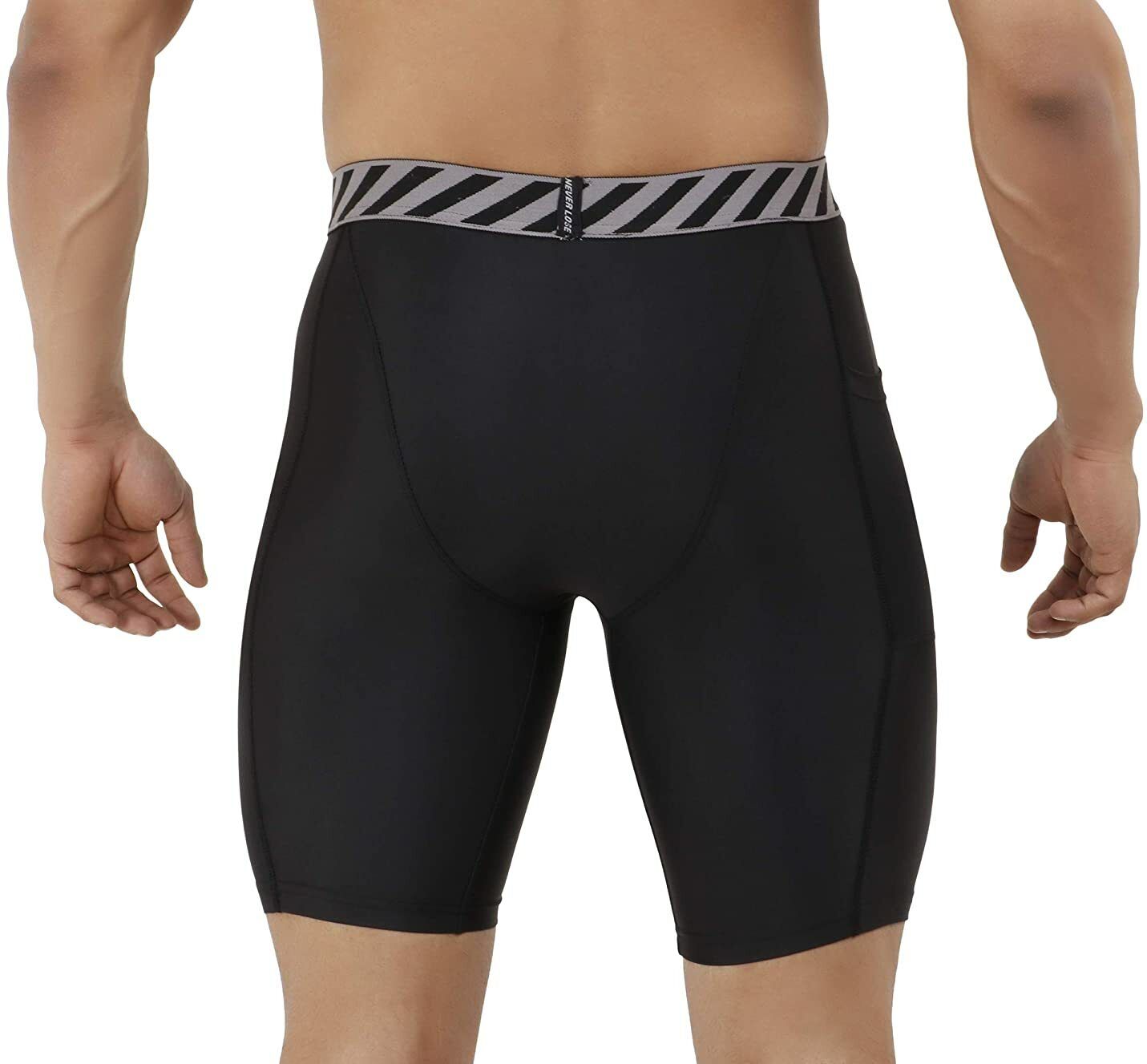 Solid Men Black Tights