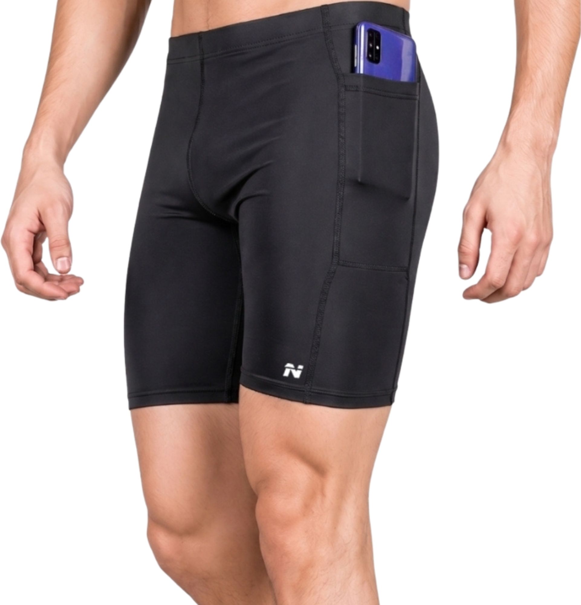 Solid Men Black Tights-image-21