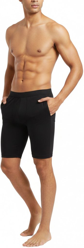 synu Solid Men Black Tights-picture-27
