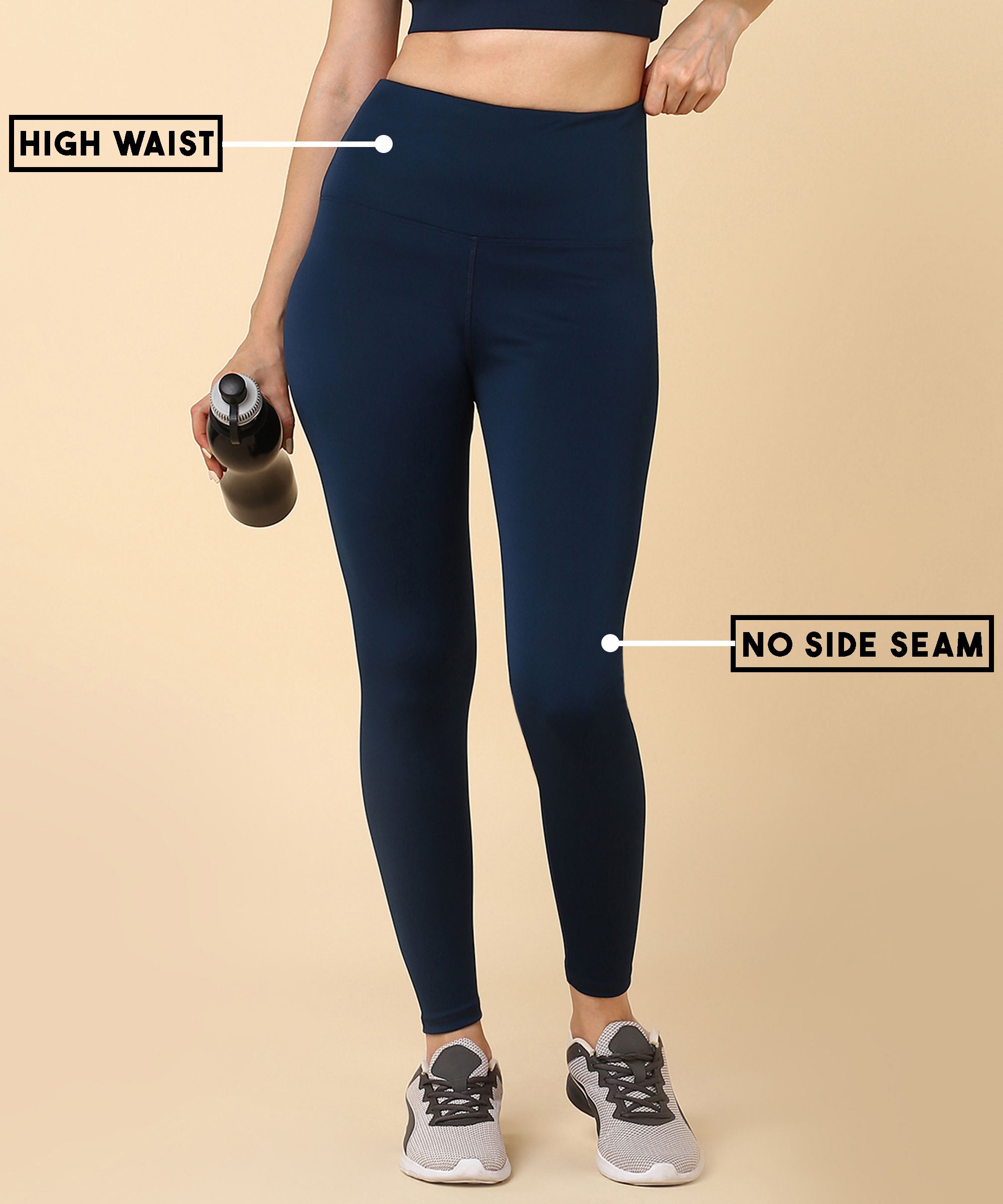 Solid Women Dark Blue Tights