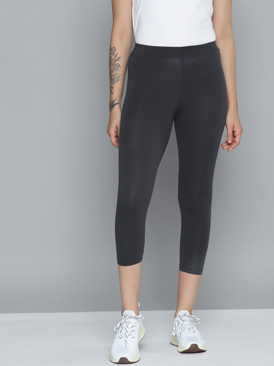 hrx by hrithik roshan Solid Women Grey Tights-picture-23