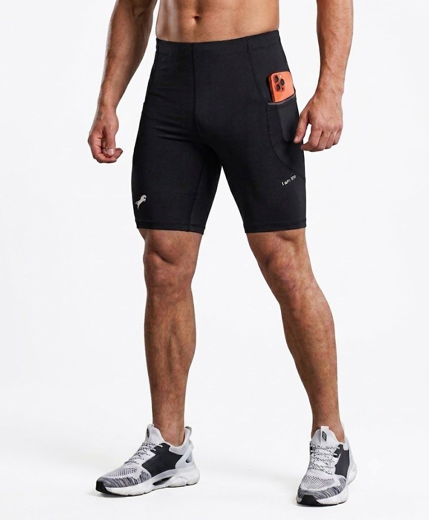 just rider Solid Men Black Tights-picture-26
