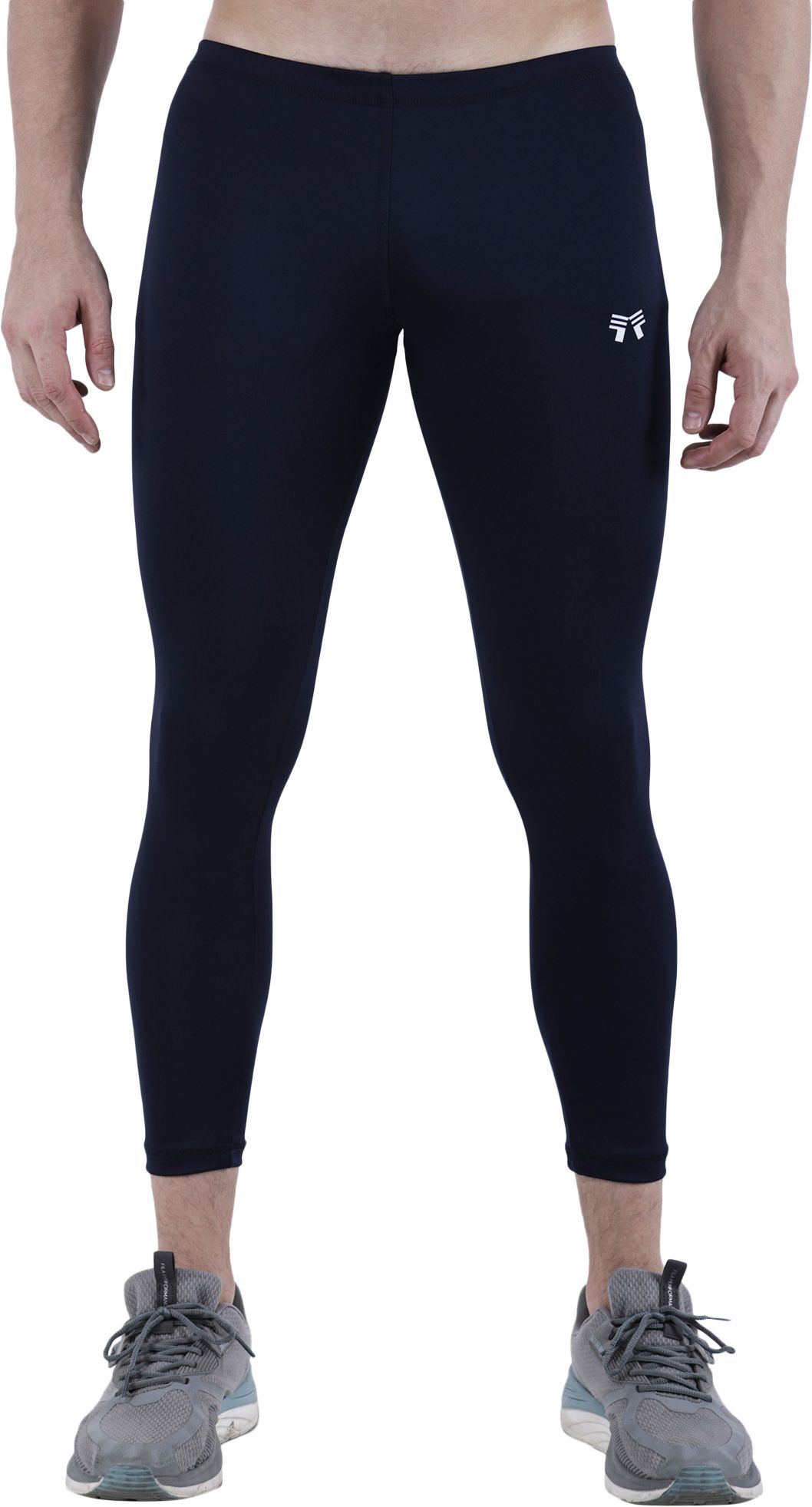 Solid Men Dark Blue Tights