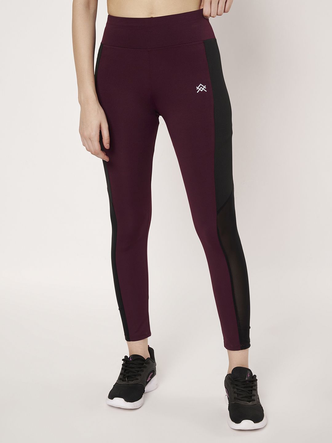 ava trois Color Block Women Maroon Tights-picture-16