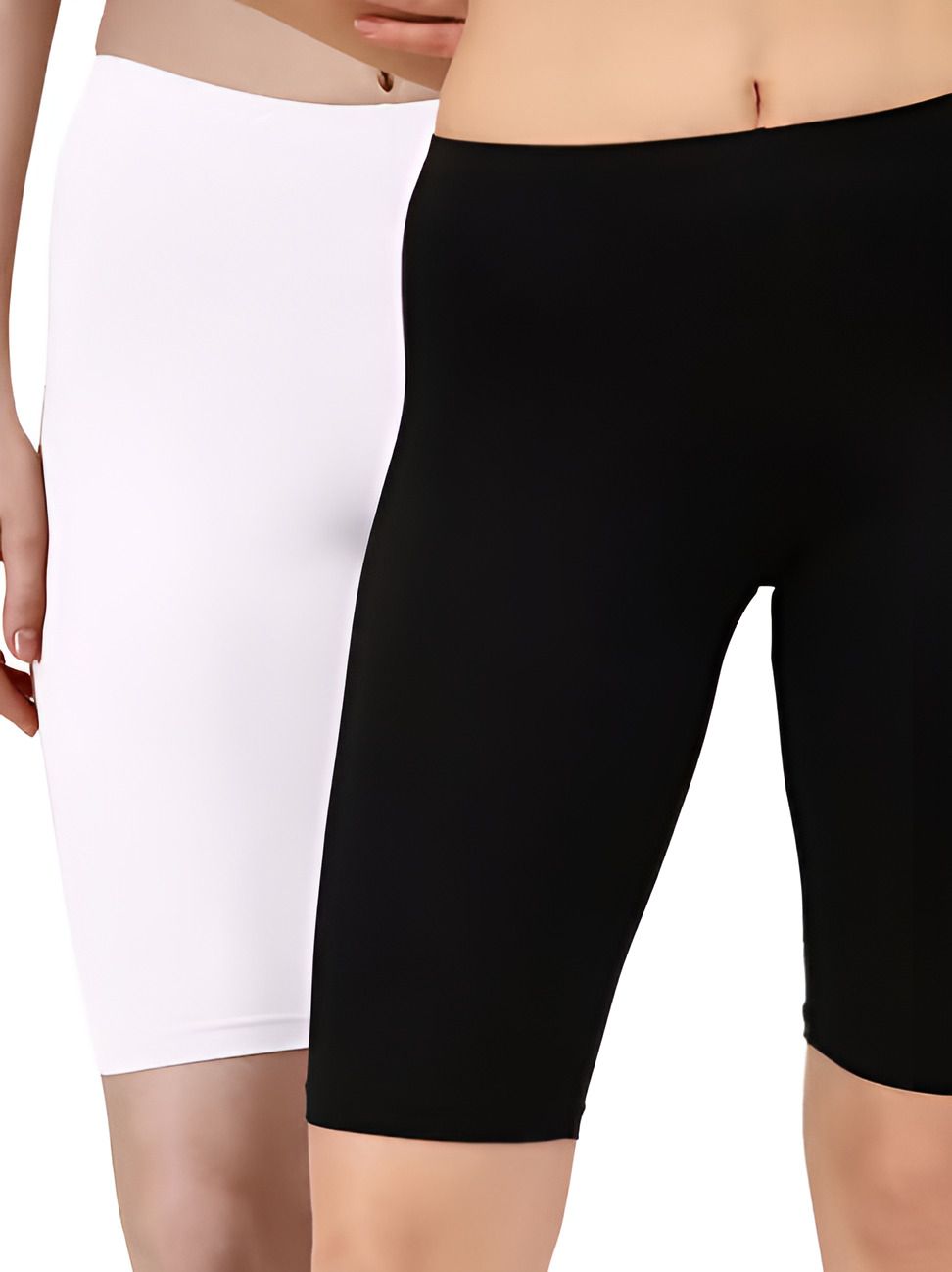 Solid Women Black, White Tights