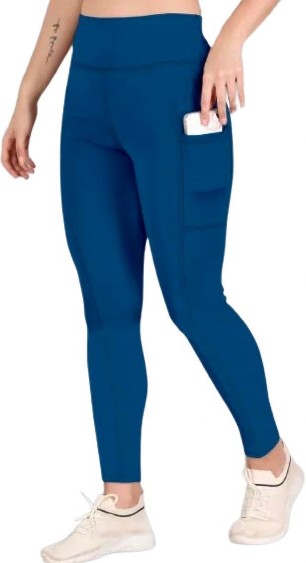 ayan enterprises Solid Women Blue Tights-picture-13