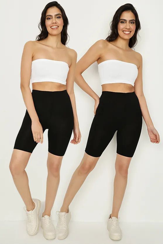 Self Design Women Black Tights