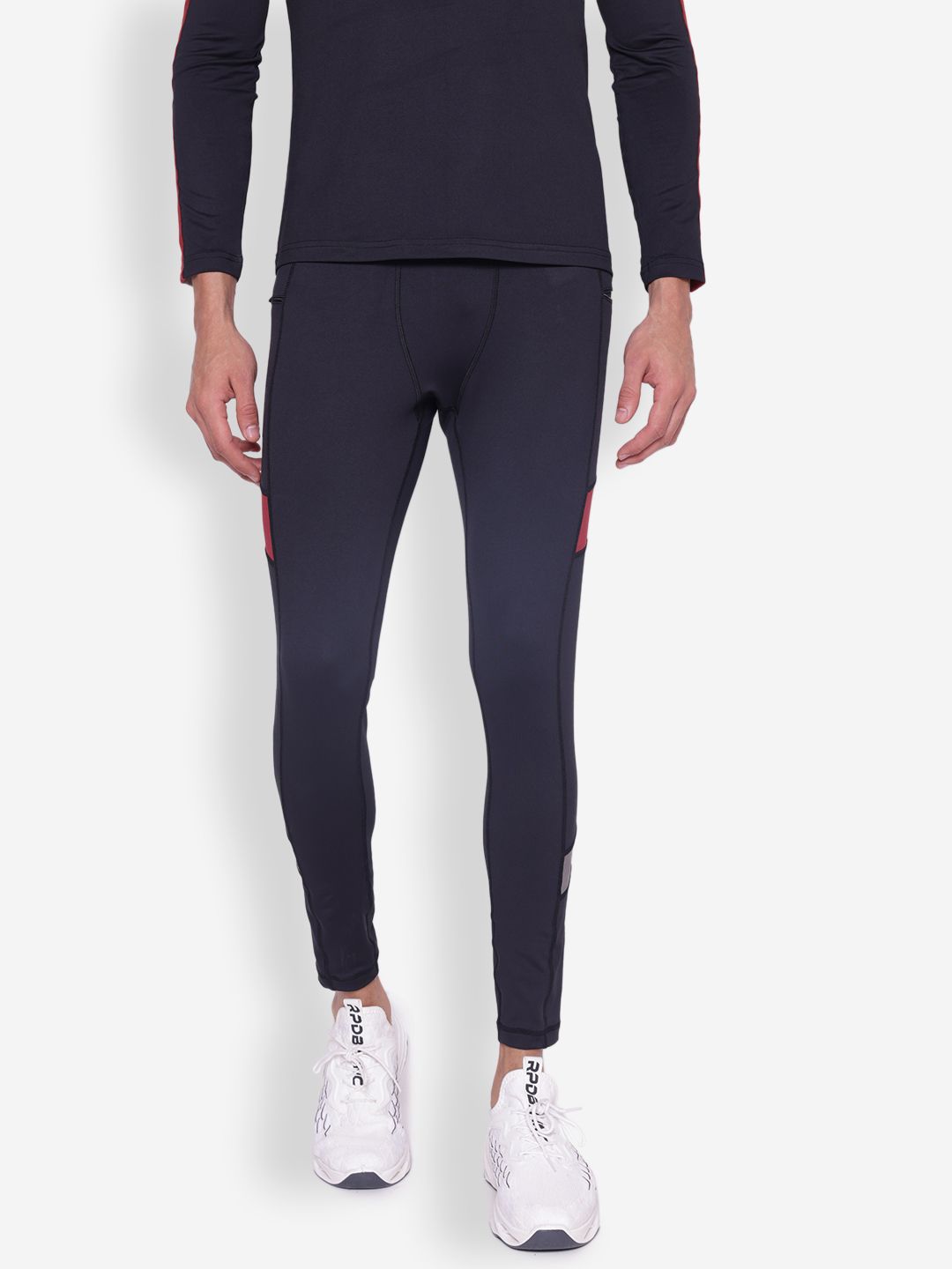 jump usa Solid Men Black Tights-picture-17