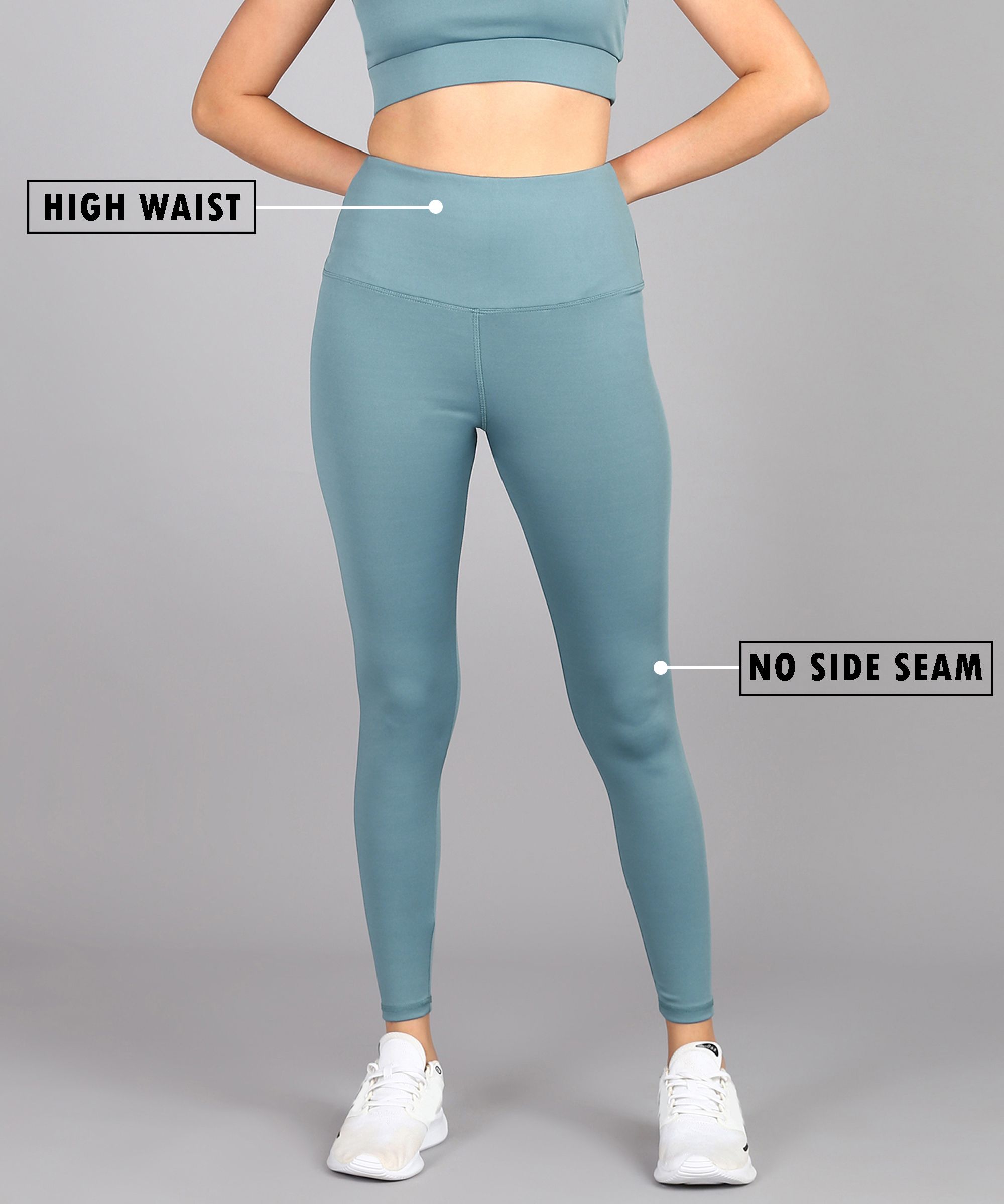 Solid Women Light Blue Tights