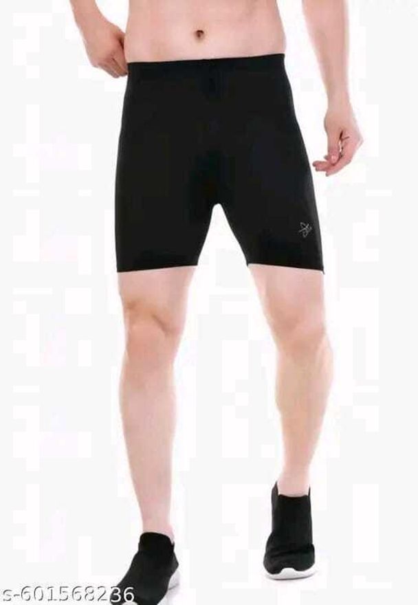 all fashtion collection Solid Men Black Tights-picture-34