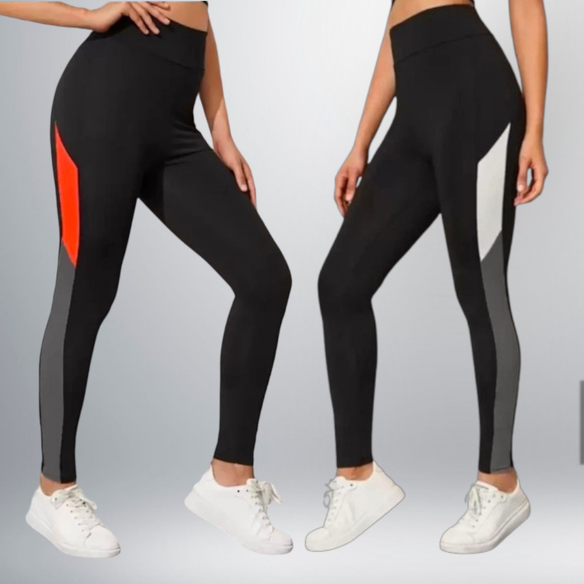 asjeggings Solid, Color Block Women Black Tights-picture-20