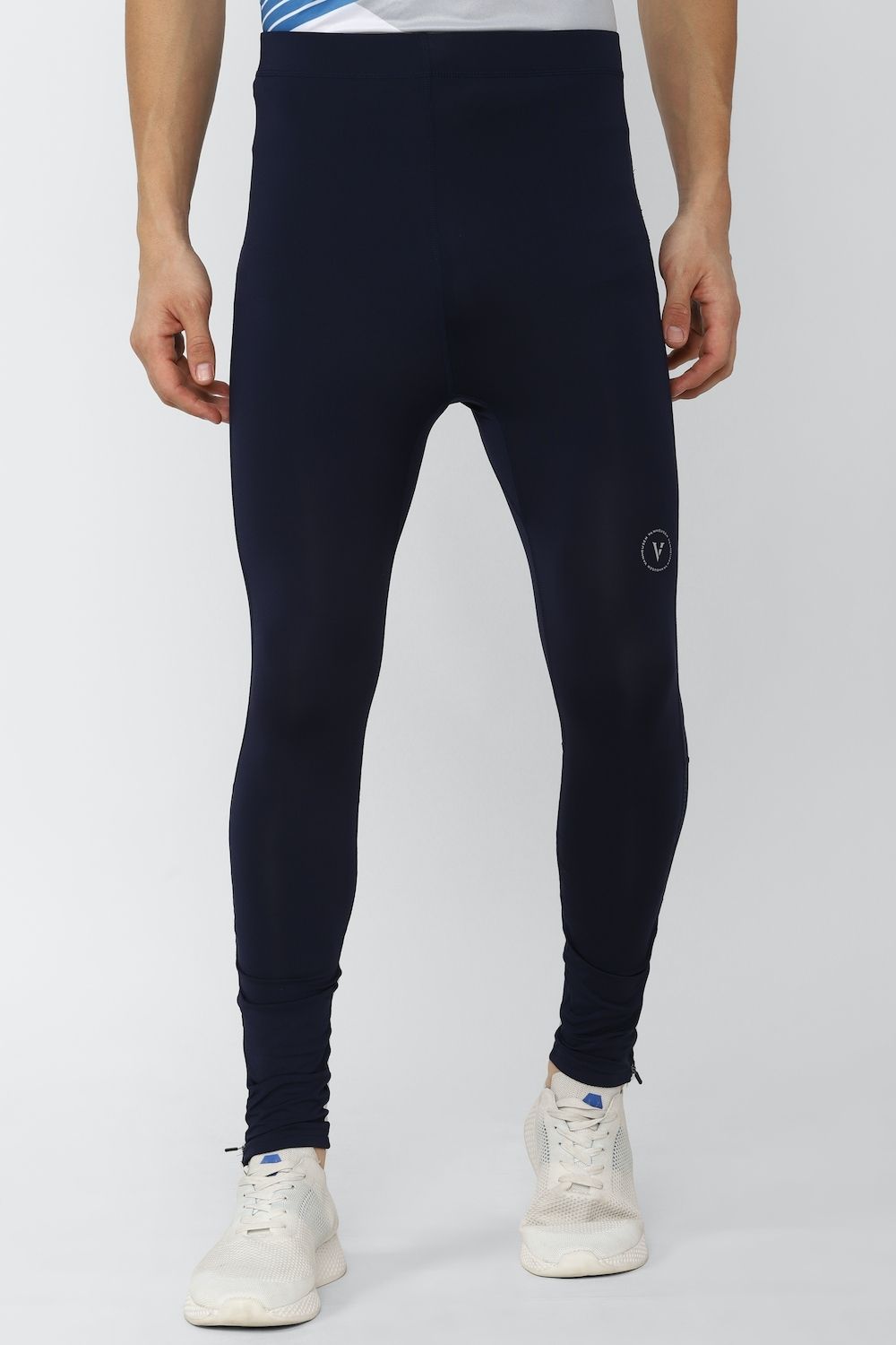 Solid Men Dark Blue Tights-image-32