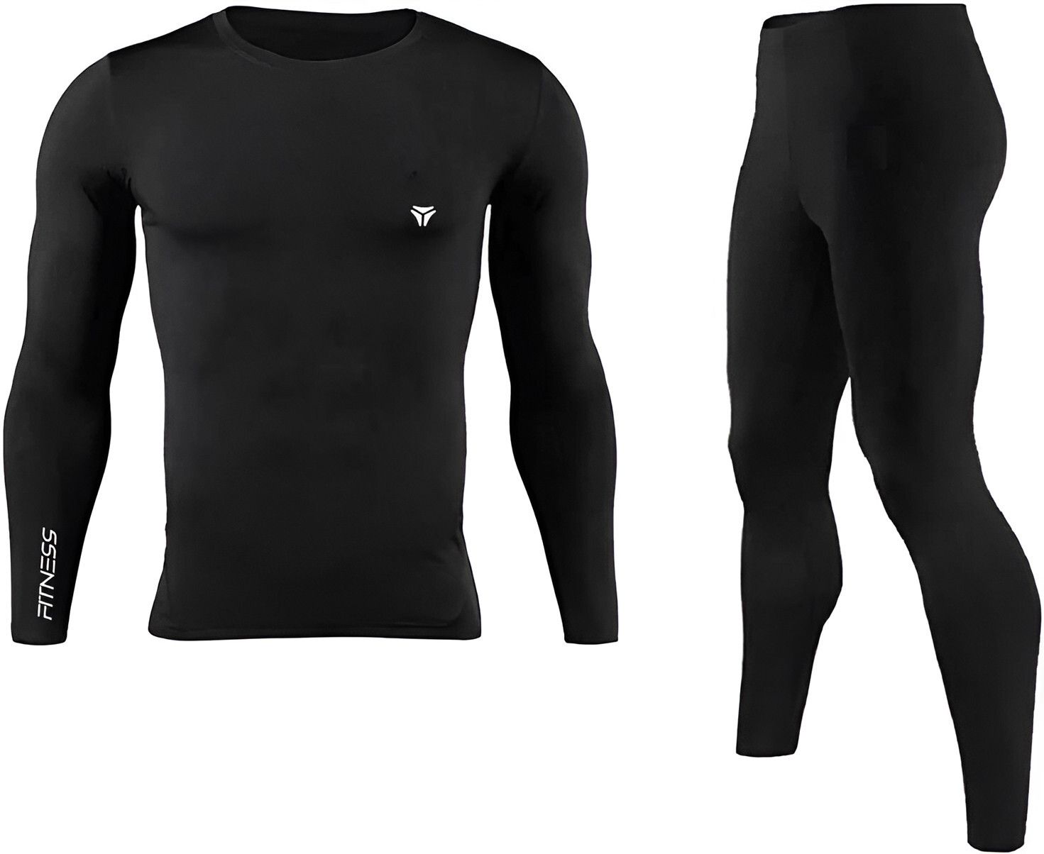 ninq Solid, Color Block Men Black Tights-picture-35