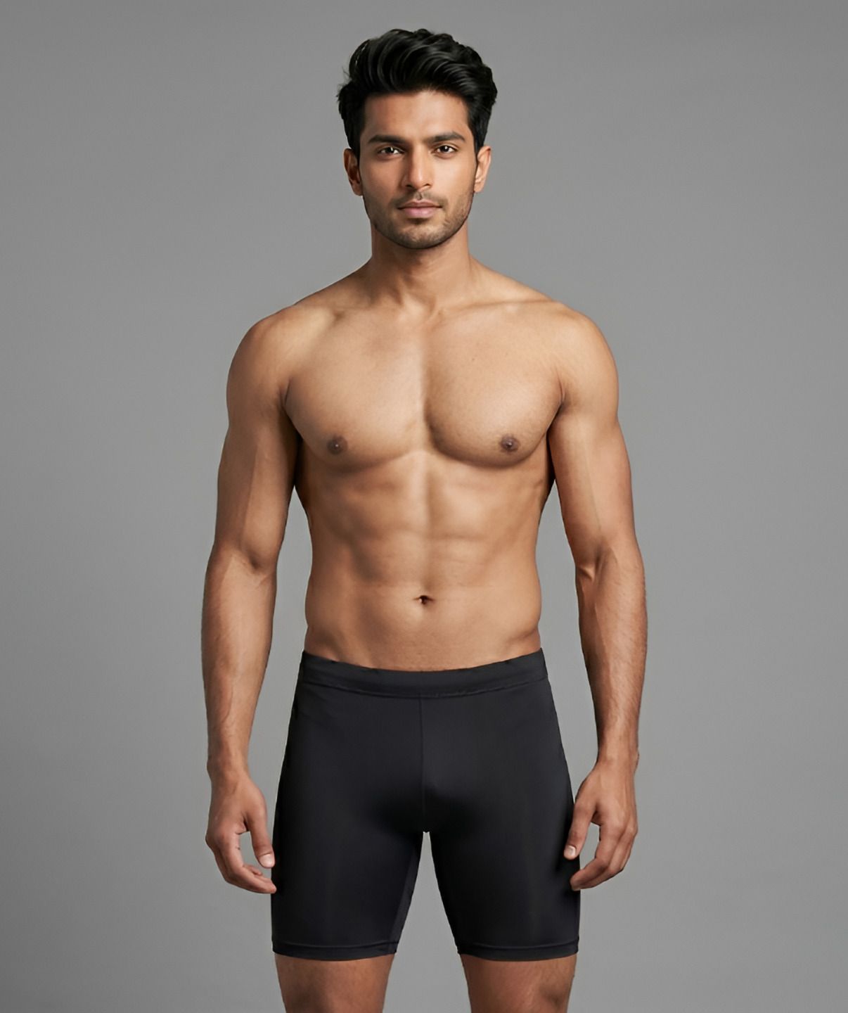 hyping Solid Men Black Tights-picture-45